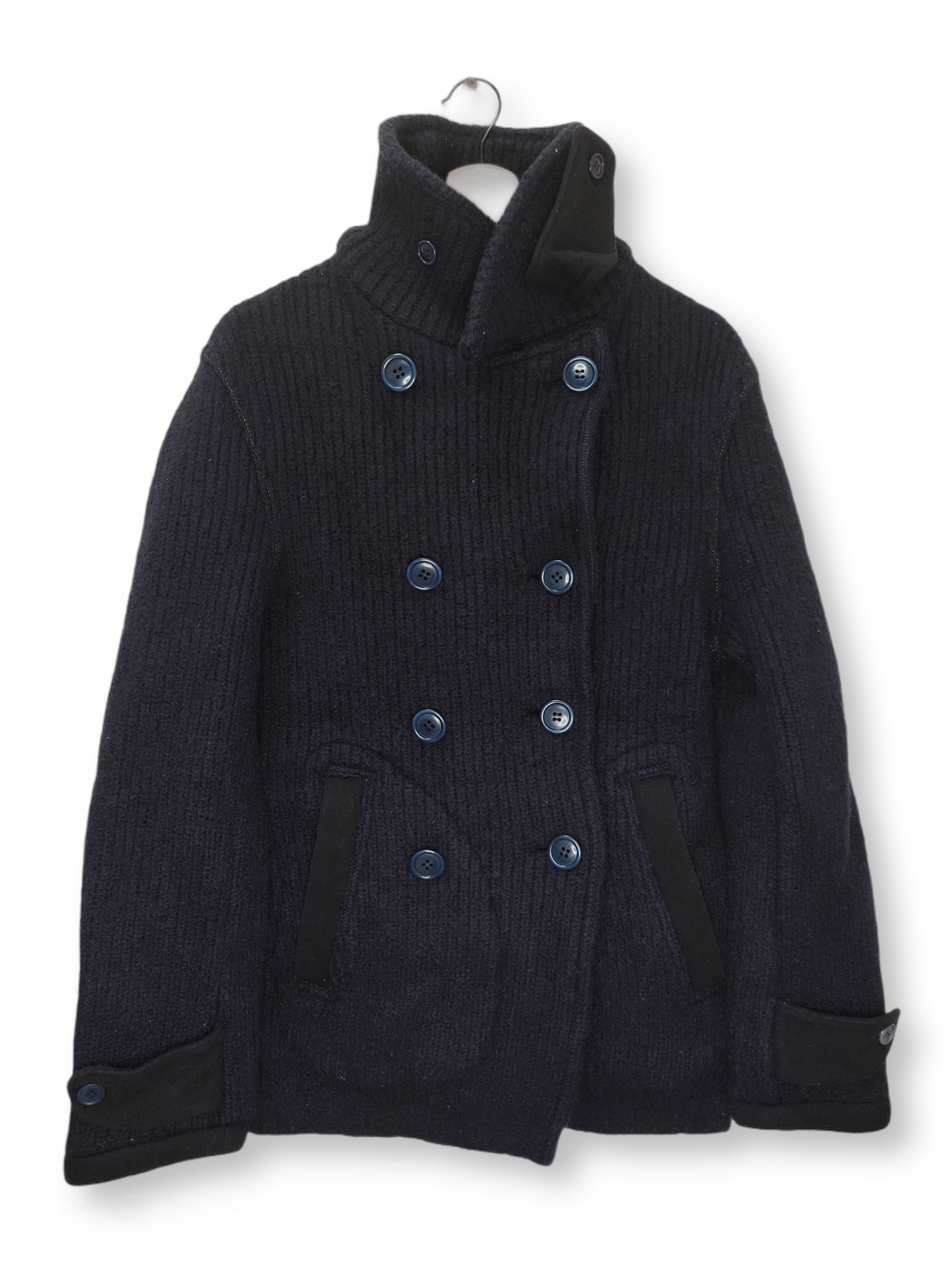 image of Blue Blue Japan Peacoat Jacket in Dark Blue, Men's (Size Small)