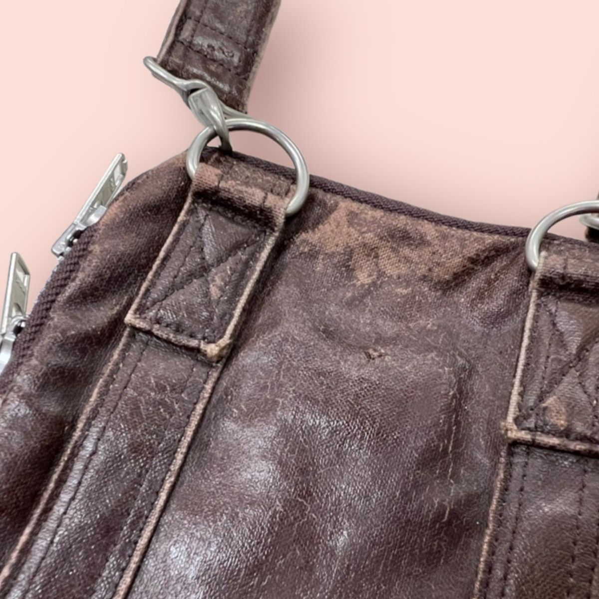 Japanese Brand VINTAGE TRASHED MINI PORTER CROSSBODY SLING MINI Size ONE SIZE - 13 Thumbnail