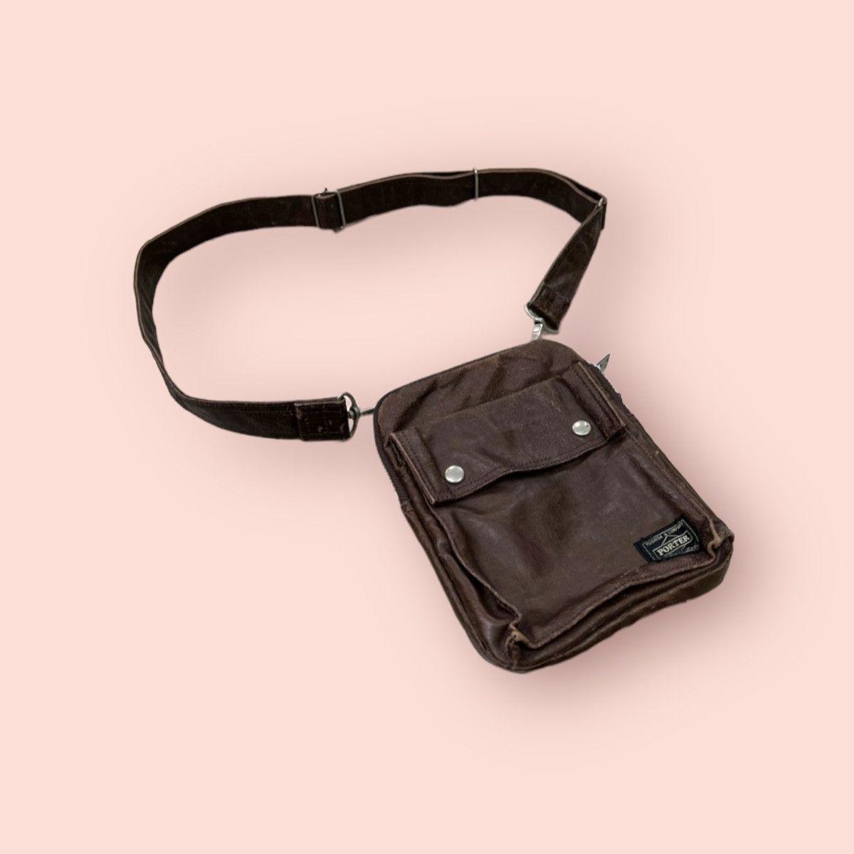 Japanese Brand VINTAGE TRASHED MINI PORTER CROSSBODY SLING MINI Size ONE SIZE - 1 Thumbnail