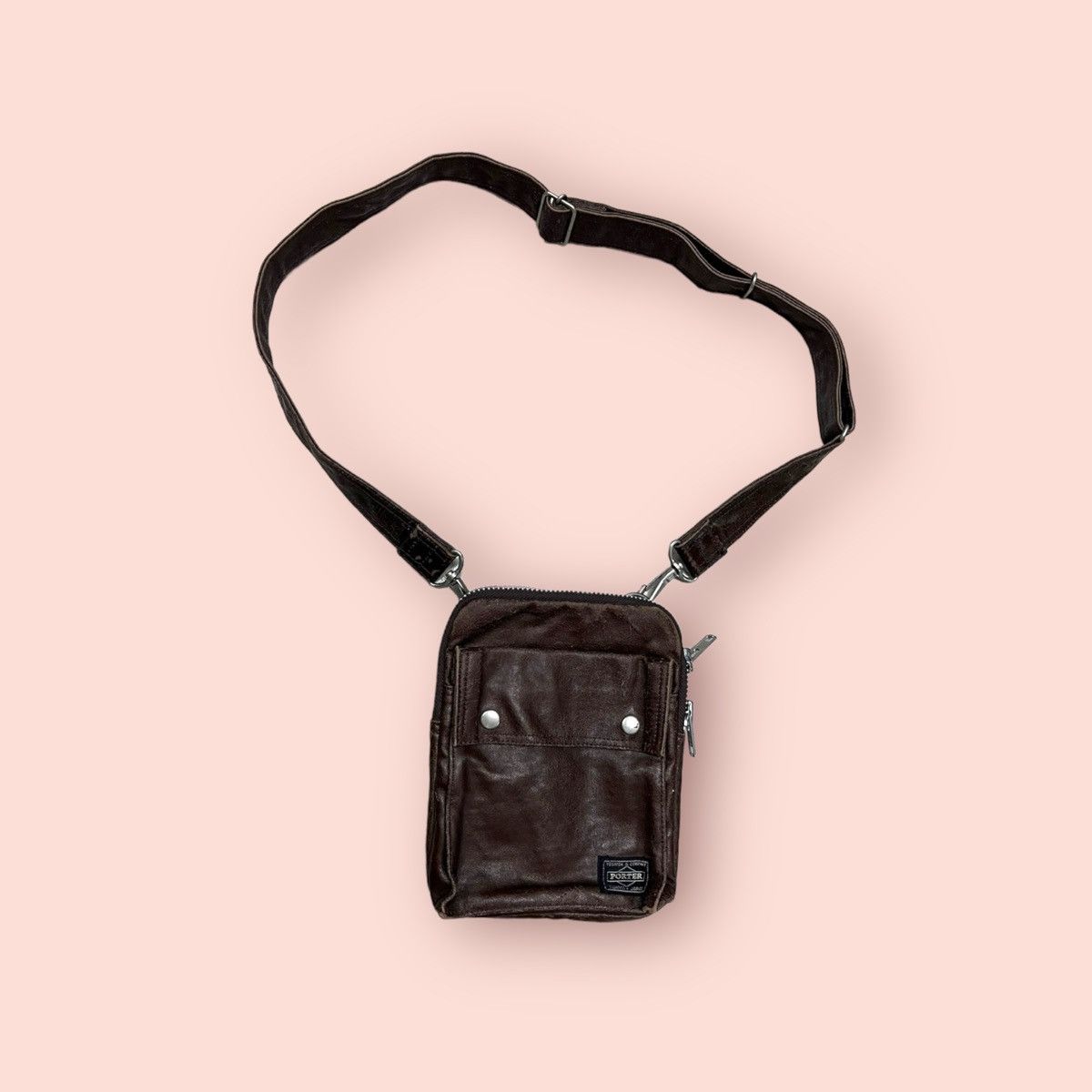 Japanese Brand VINTAGE TRASHED MINI PORTER CROSSBODY SLING MINI Size ONE SIZE - 3 Thumbnail