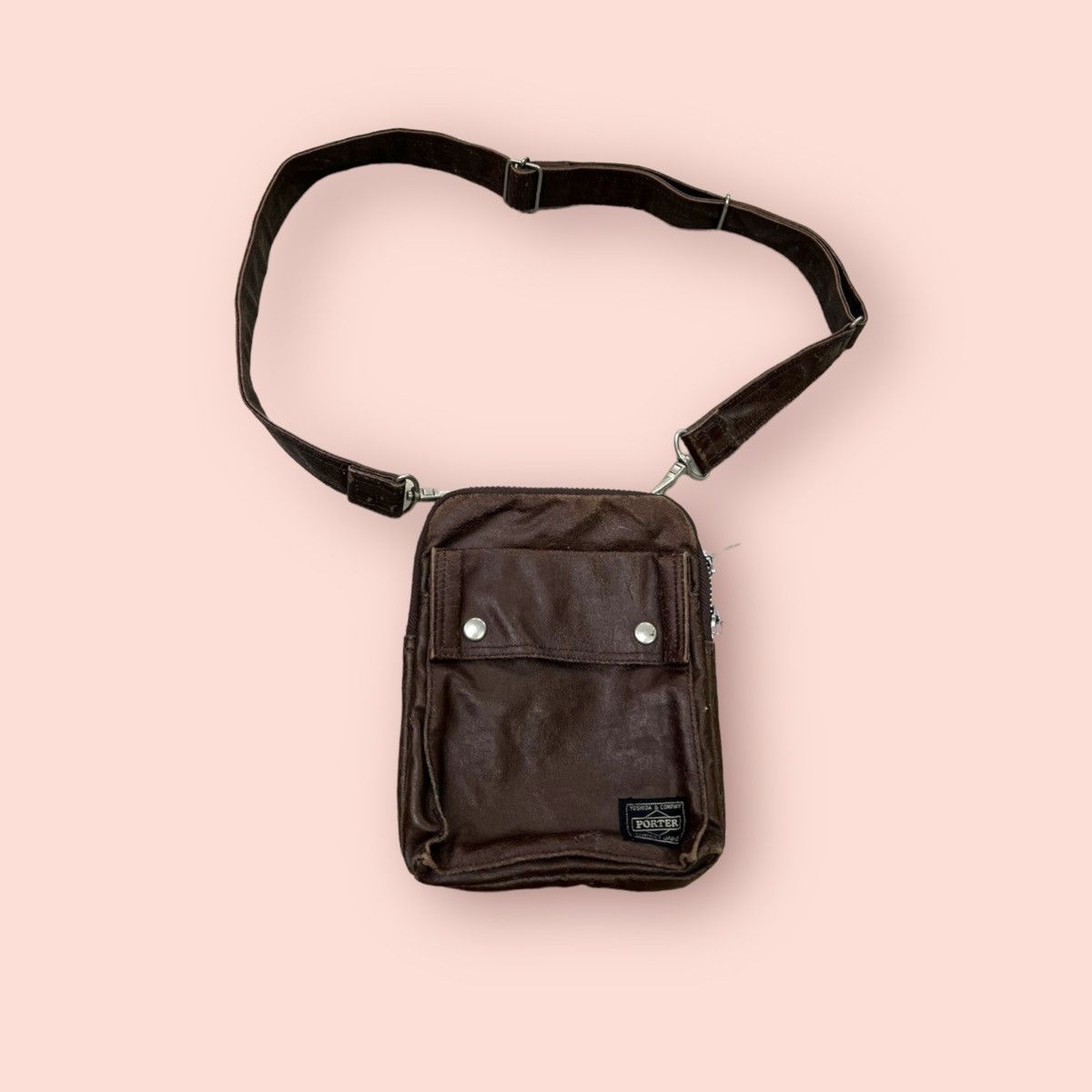 Japanese Brand VINTAGE TRASHED MINI PORTER CROSSBODY SLING MINI Size ONE SIZE - 2 Thumbnail