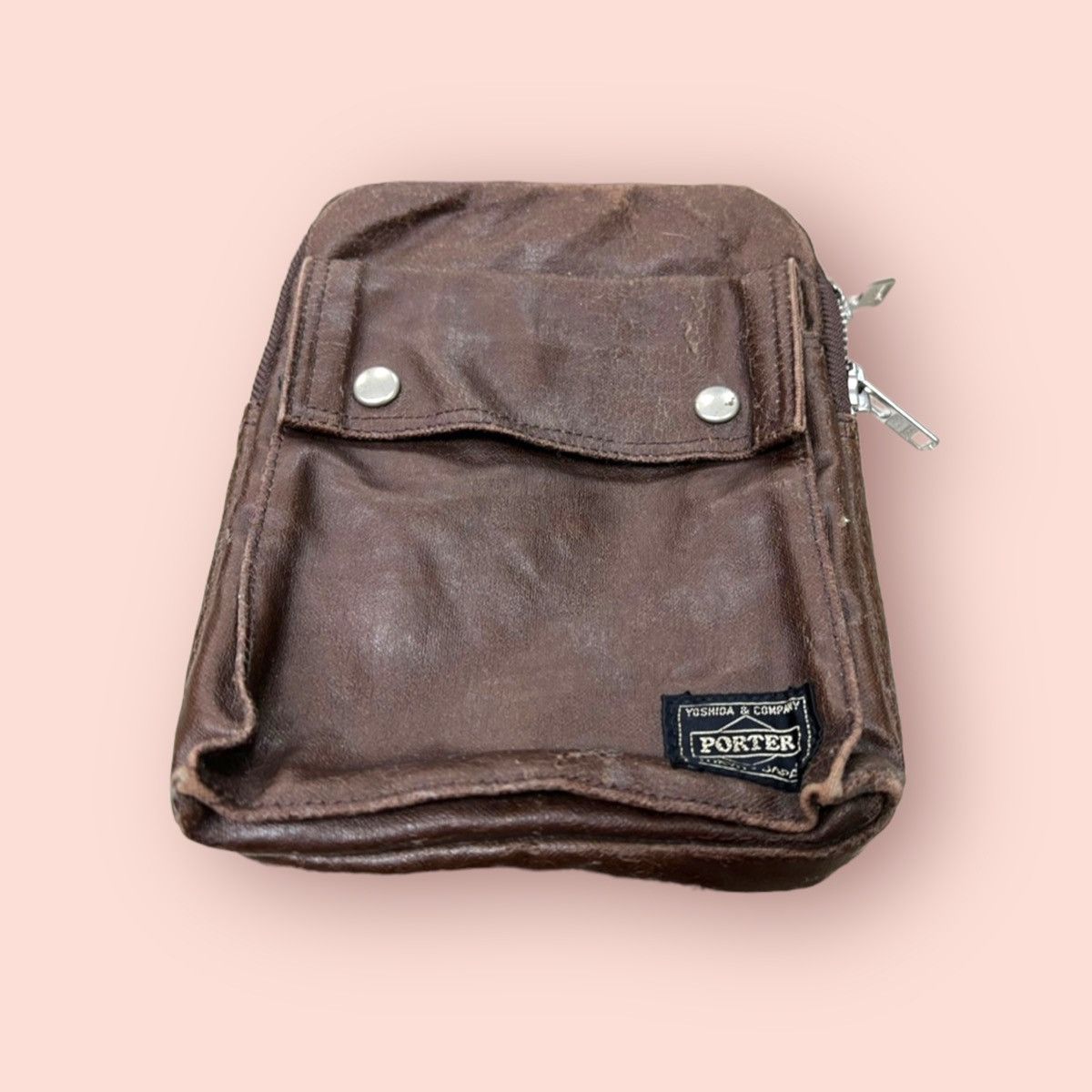Japanese Brand VINTAGE TRASHED MINI PORTER CROSSBODY SLING MINI Size ONE SIZE - 4 Thumbnail