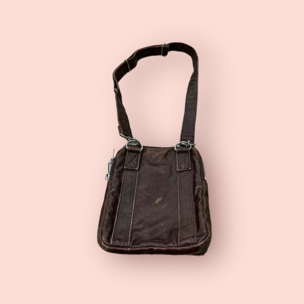 Japanese Brand VINTAGE TRASHED MINI PORTER CROSSBODY SLING MINI Size ONE SIZE - 6 Thumbnail