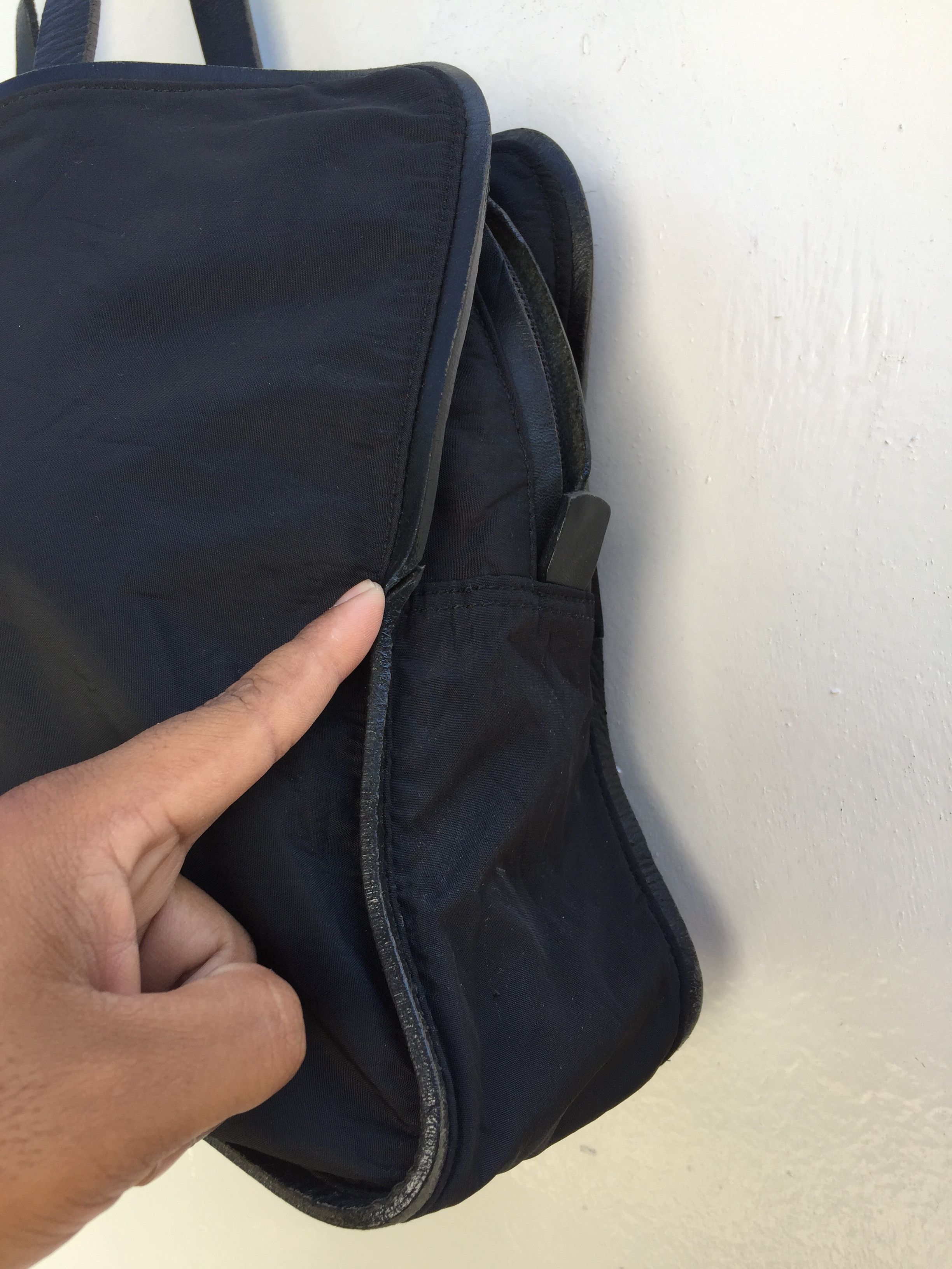 Issey Miyake RARE ISSEY MIYAKE BAG CANVAS GENUINE LEATHER VINTAGE Size ONE SIZE - 10 Thumbnail