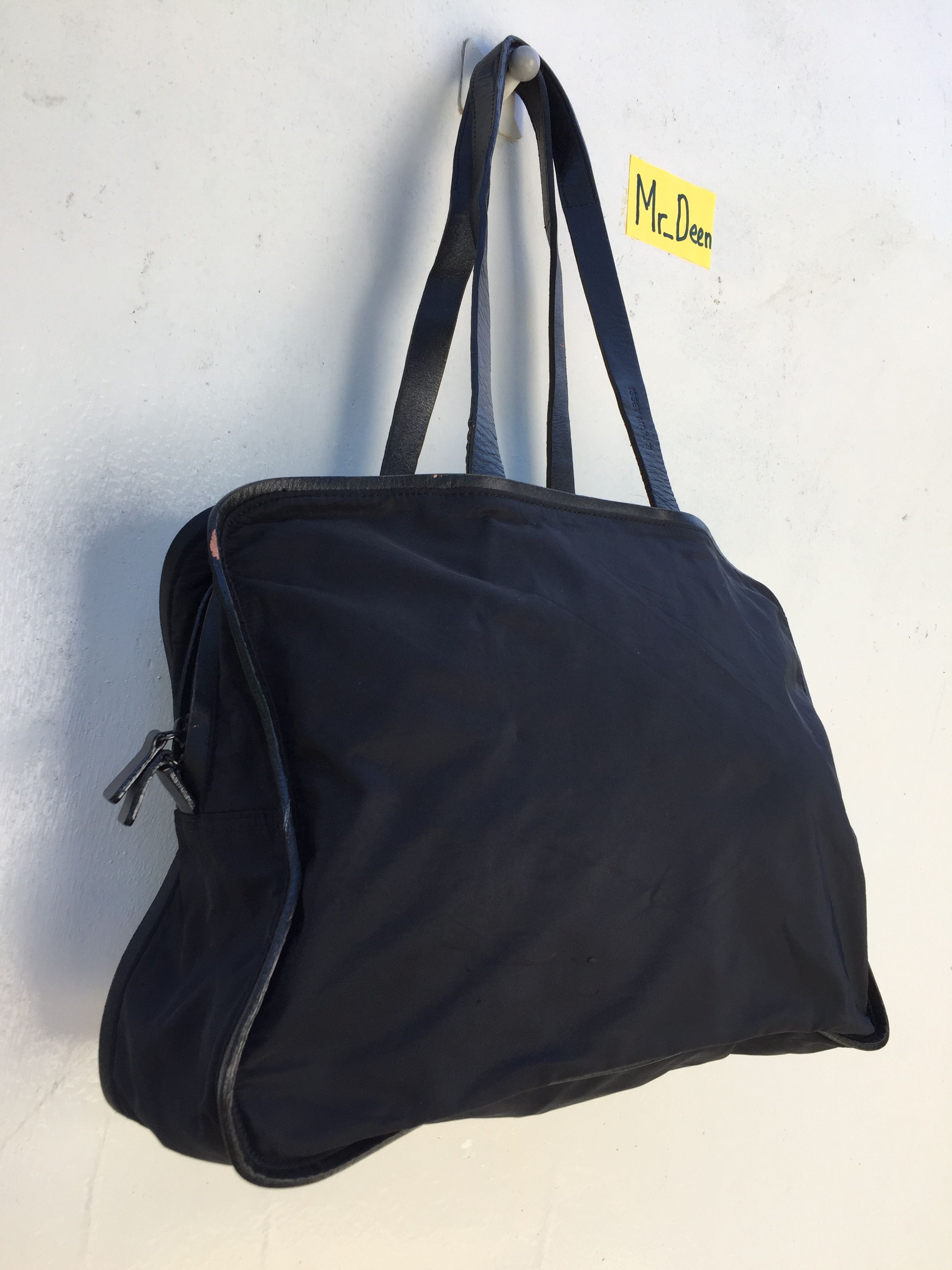 Issey Miyake RARE ISSEY MIYAKE BAG CANVAS GENUINE LEATHER VINTAGE Size ONE SIZE - 5 Thumbnail