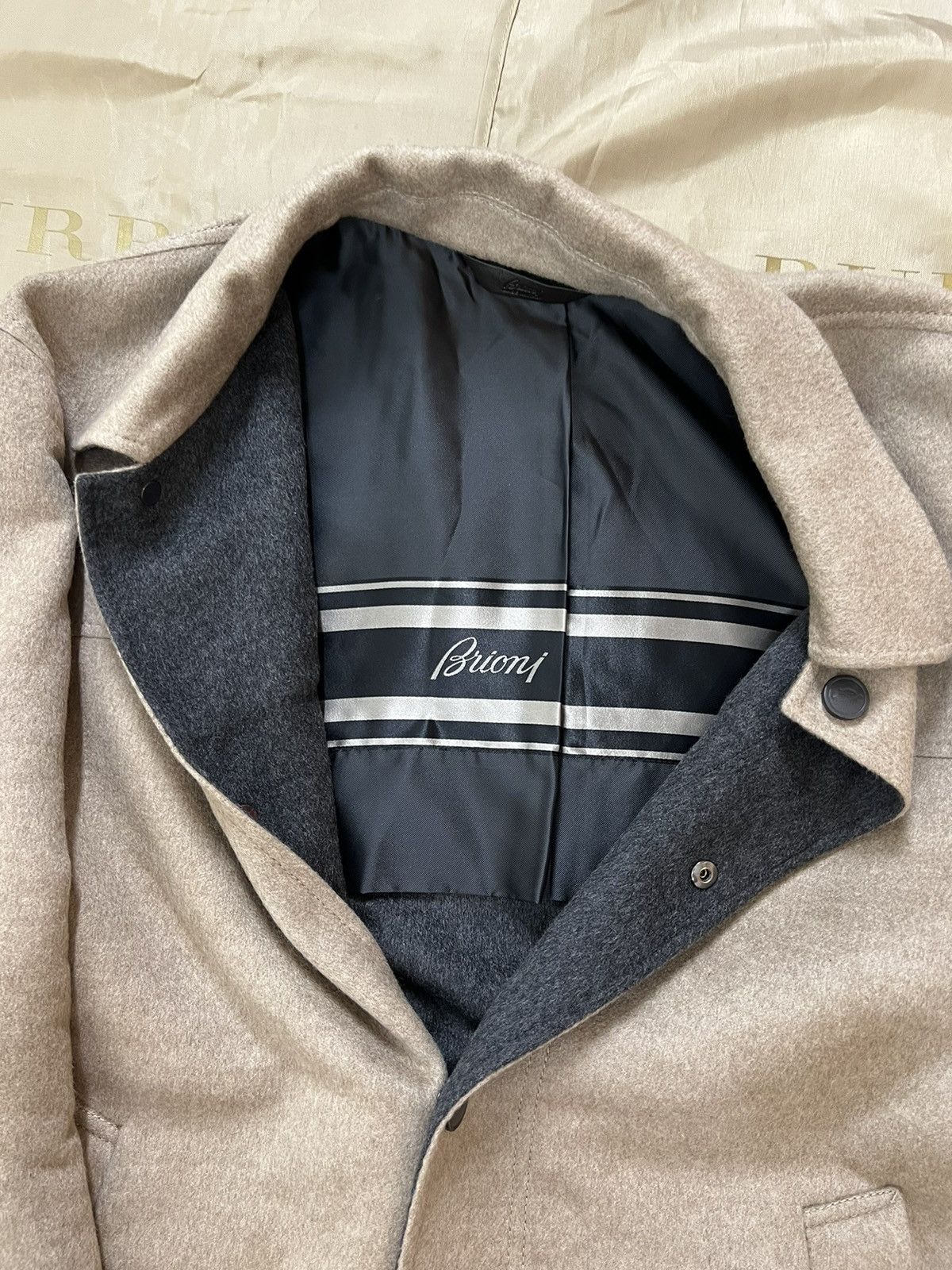 Brioni Brioni Cashmere-Felt Blouson Jacket Neutrals size XXL $5400 Size US XXL / EU 58 / 5 - 5 Thumbnail