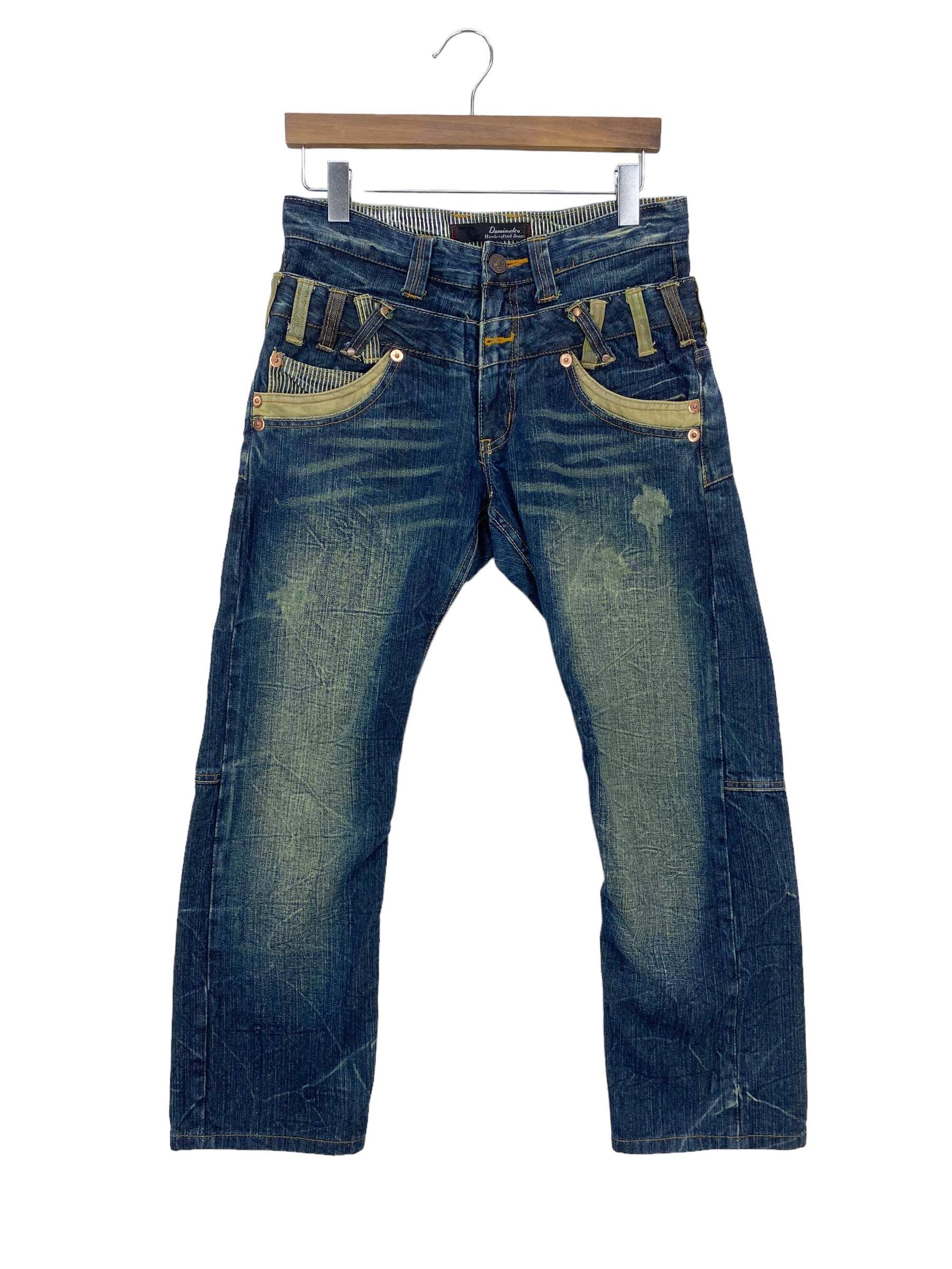 image of Distressed Denim Dominates Jeans Double Waist Jeans Japanese Jeans in Blue, Men's (Size 30)