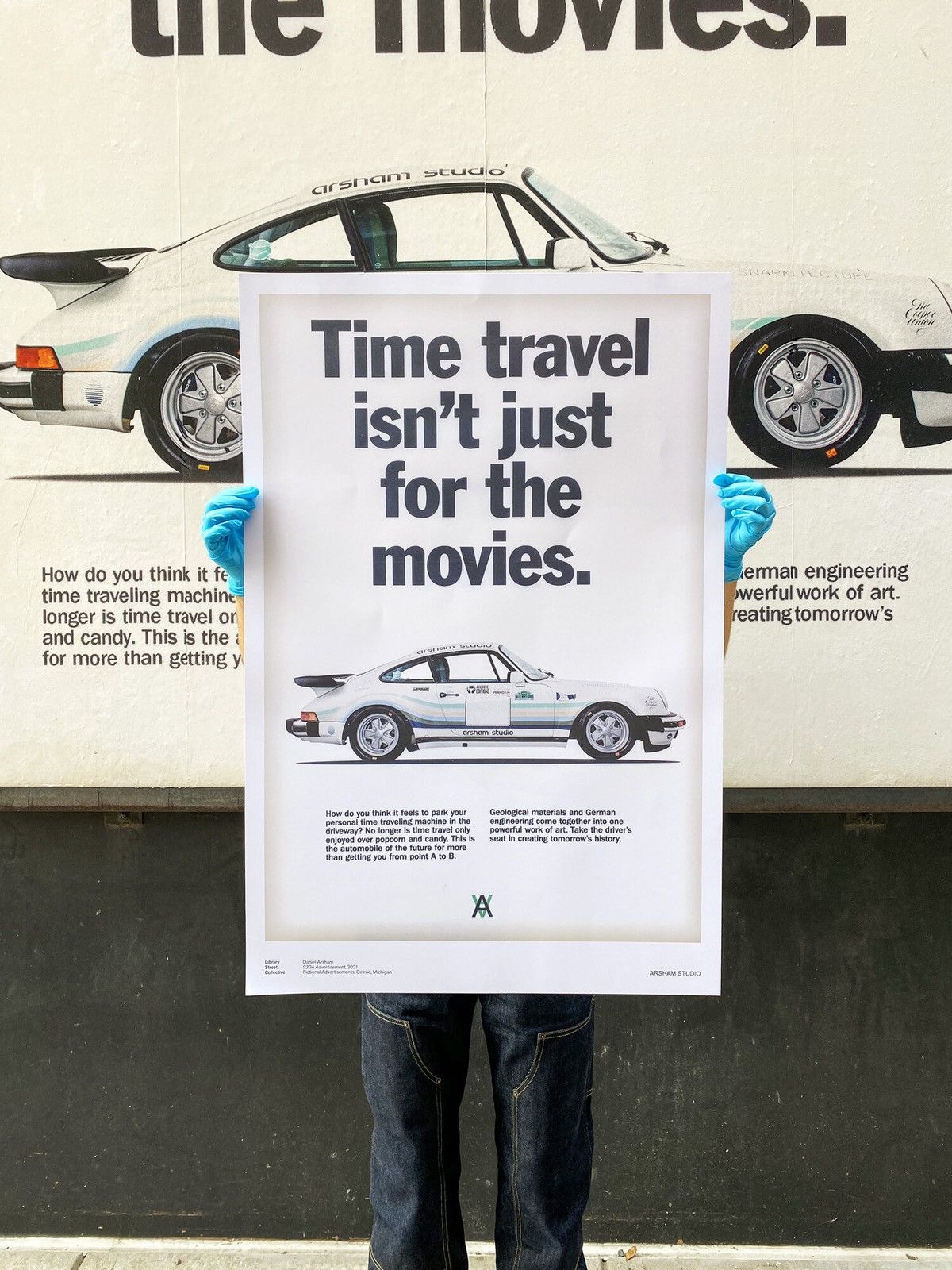image of Daniel Arsham Porsche 930 Fictional Advertisement Poster, Men's