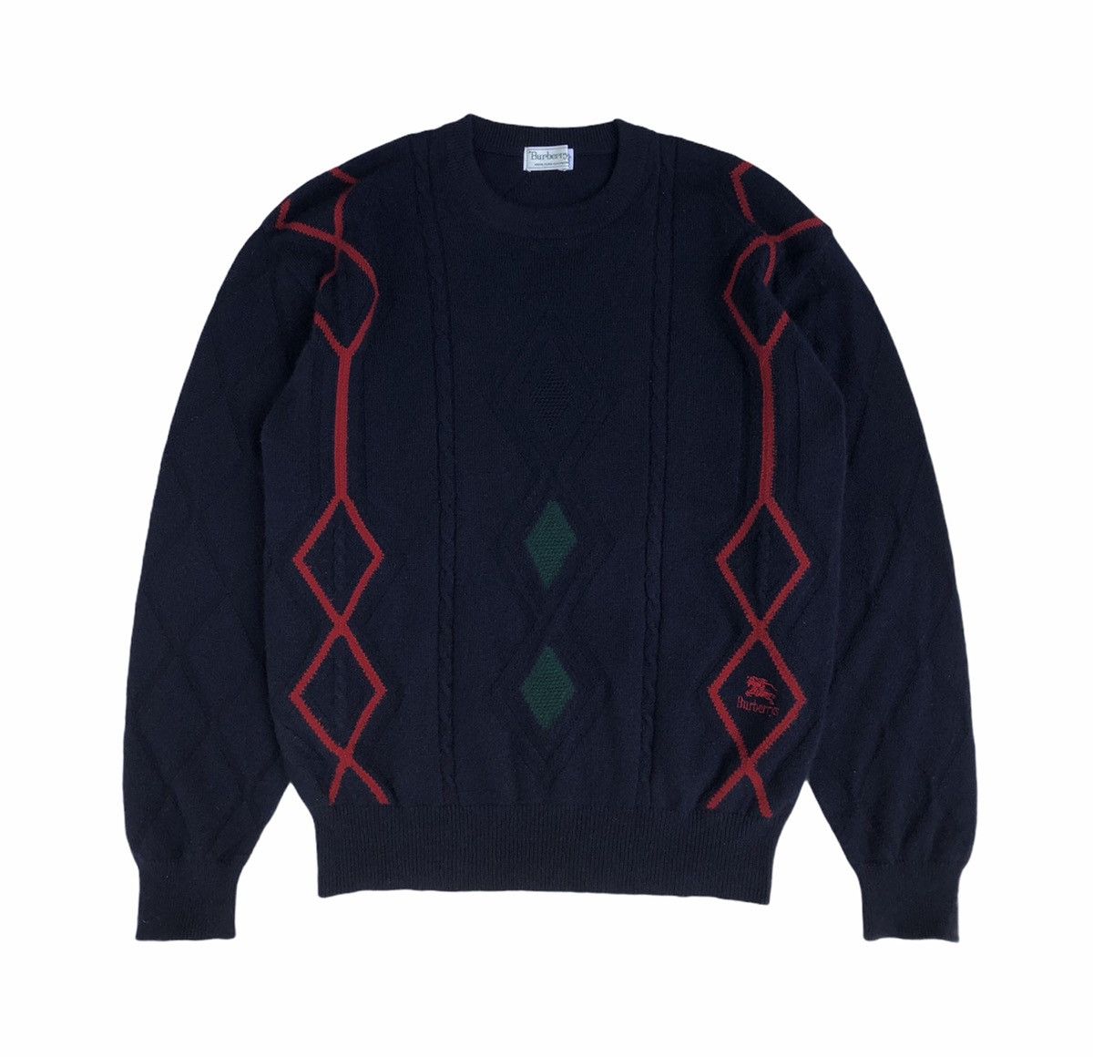 Burberrys Cashmere Embroidery Logo Knitwear Sweatshirt