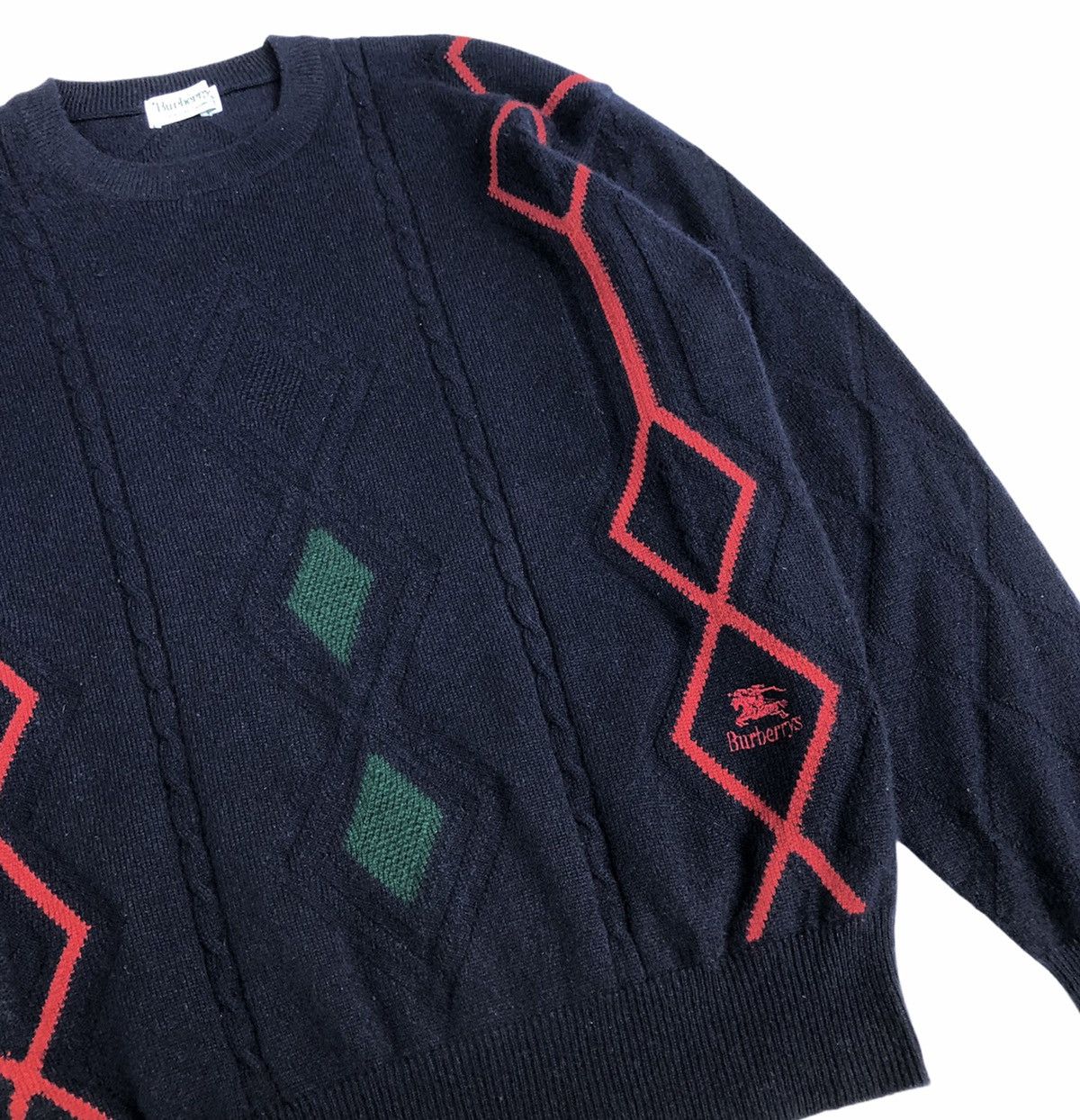 Burberry Burberrys Cashmere Embroidery Logo Knitwear Sweatshirt Size US L / EU 52-54 / 3 - 7 Thumbnail