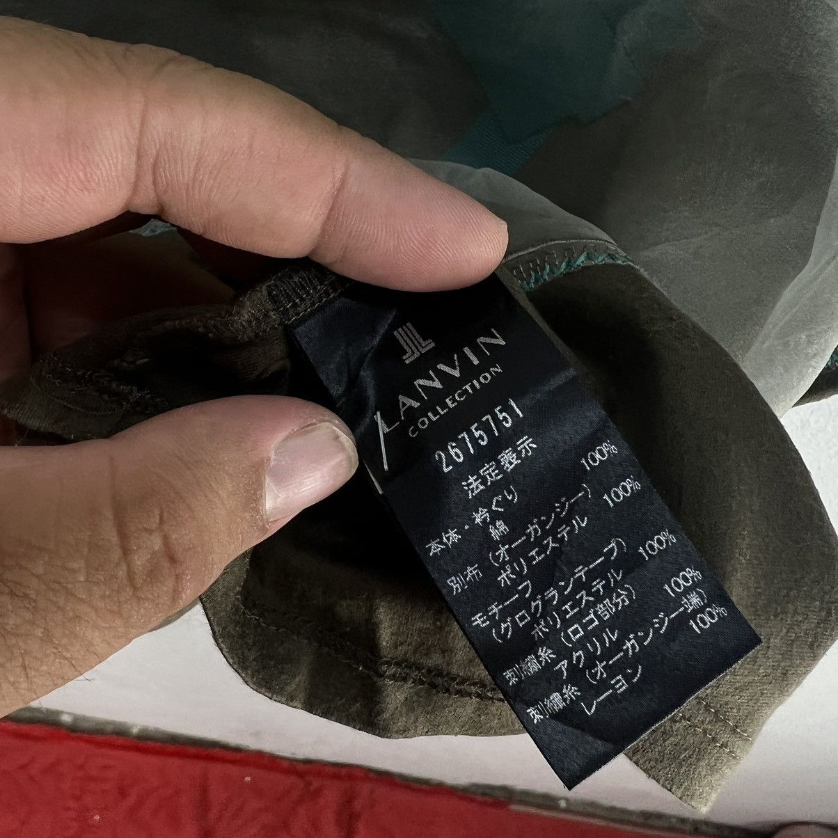 Designer × Japanese Brand LANVIN COLLECTION JAPAN MADE SHORT SLEEVE BIG LOGO Size XS / US 0-2 / IT 36-38 - 8 Thumbnail
