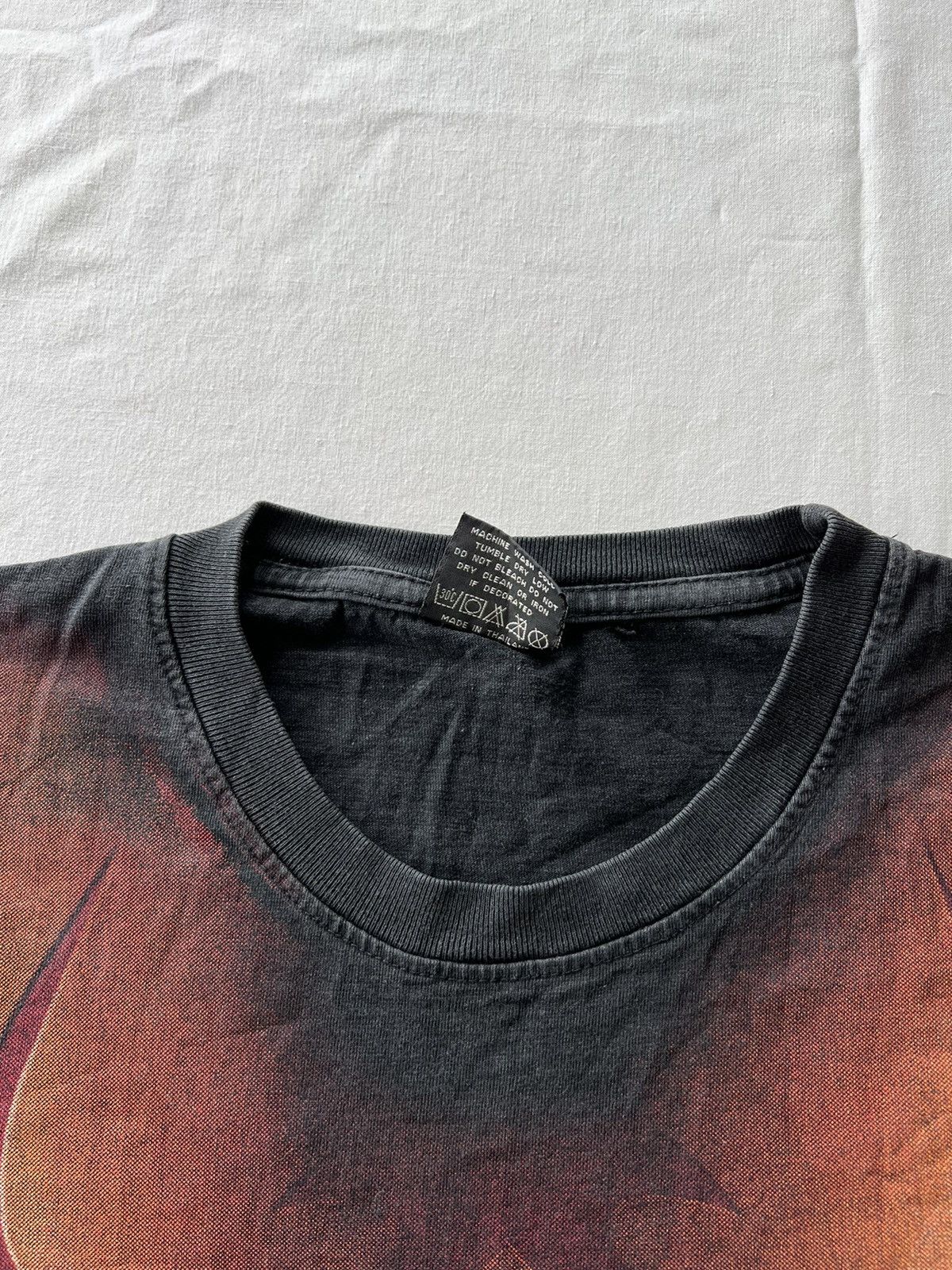 Band Tees Vintage 90s Skull Bones Black Faded Tee (Harley Davidson) Size US S / EU 44-46 / 1 - 7 Thumbnail