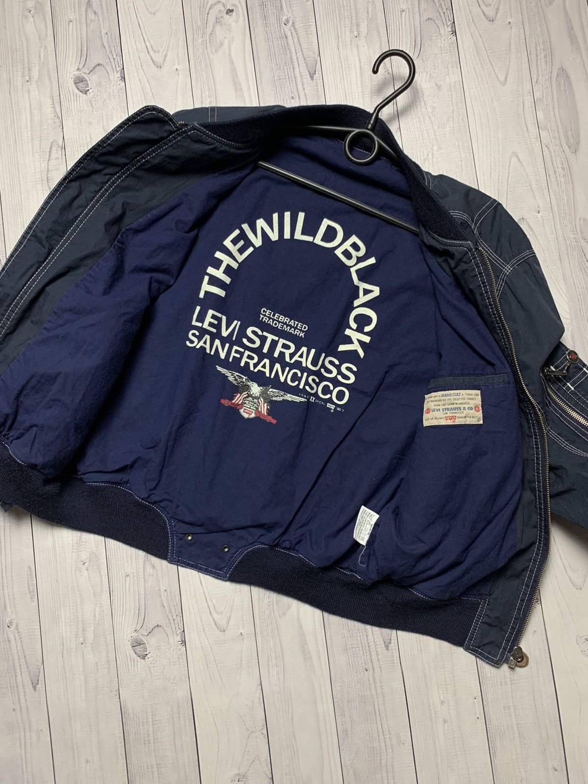 Levi's × Levi's Vintage Clothing × Vintage Vintage Levis Jacket bomber rare size s Live The Blue Size US S / EU 44-46 / 1 - 3 Thumbnail