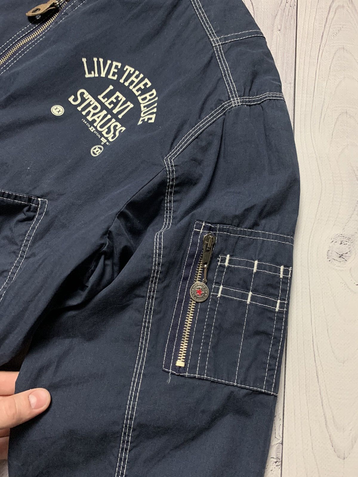 Levi's × Levi's Vintage Clothing × Vintage Vintage Levis Jacket bomber rare size s Live The Blue Size US S / EU 44-46 / 1 - 6 Thumbnail