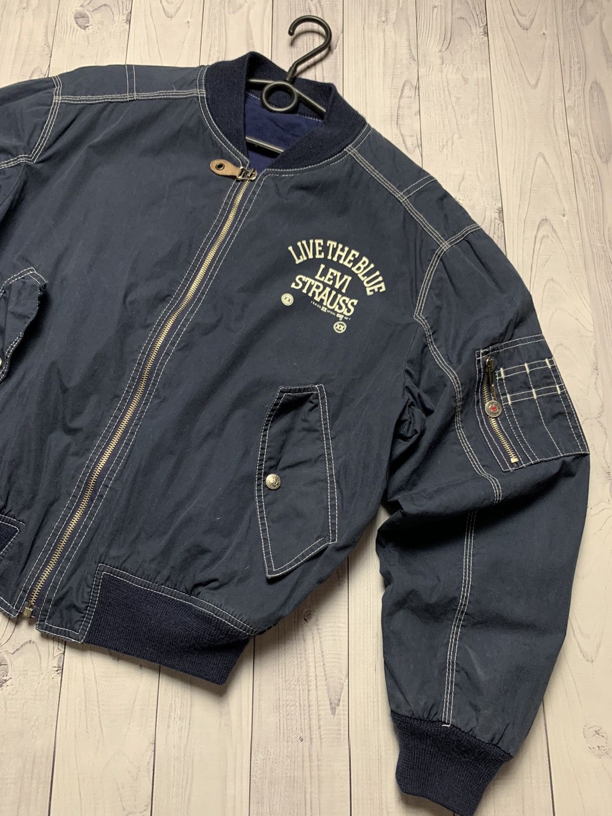 Levi's × Levi's Vintage Clothing × Vintage Vintage Levis Jacket bomber rare size s Live The Blue Size US S / EU 44-46 / 1 - 8 Thumbnail