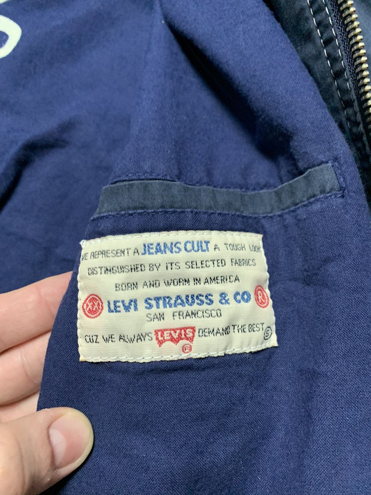Levi's × Levi's Vintage Clothing × Vintage Vintage Levis Jacket bomber rare size s Live The Blue Size US S / EU 44-46 / 1 - 4 Thumbnail
