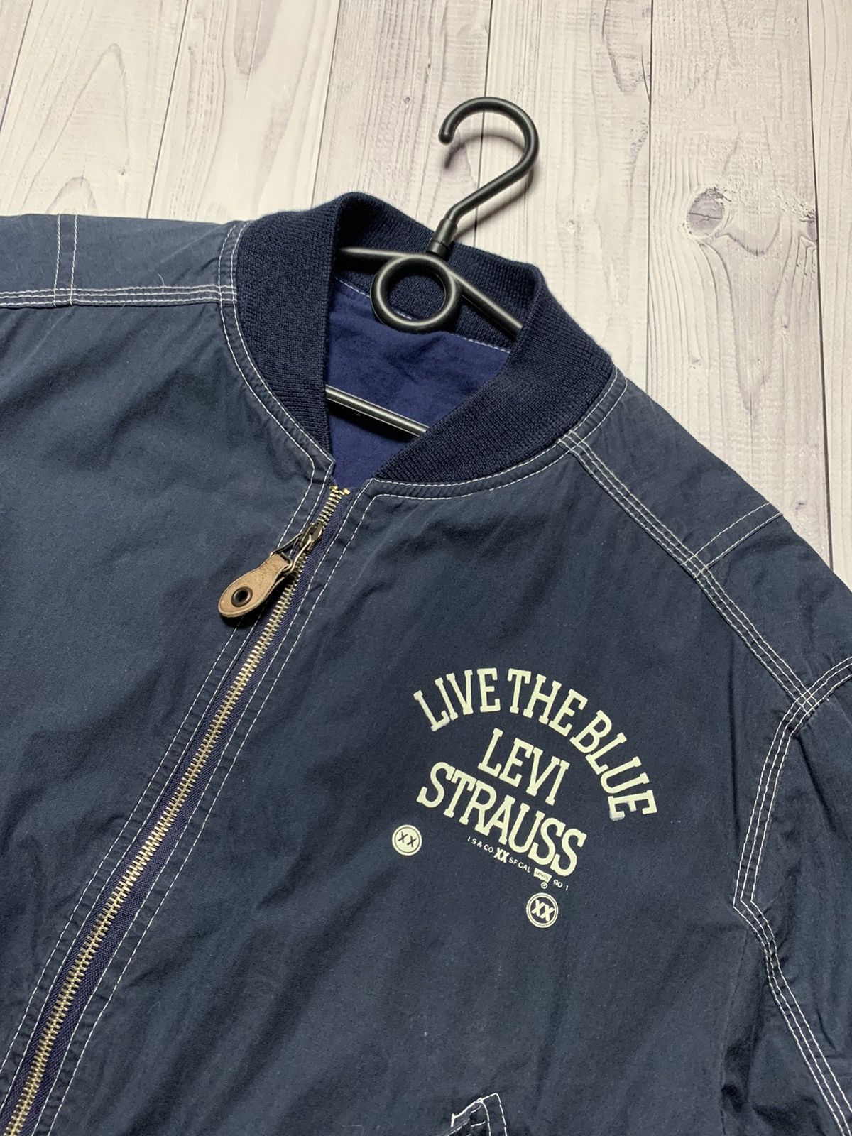 Levi's × Levi's Vintage Clothing × Vintage Vintage Levis Jacket bomber rare size s Live The Blue Size US S / EU 44-46 / 1 - 2 Thumbnail