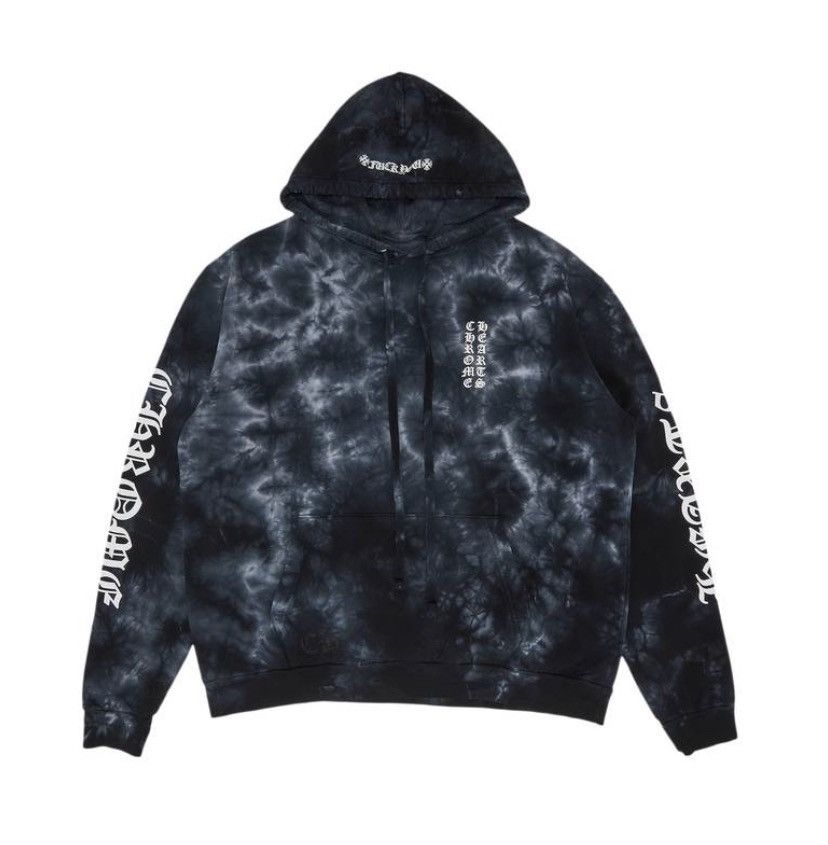 image of Chrome Hearts Tye Dye Horseshoe Logo Hoodie, Men's (Size Small)