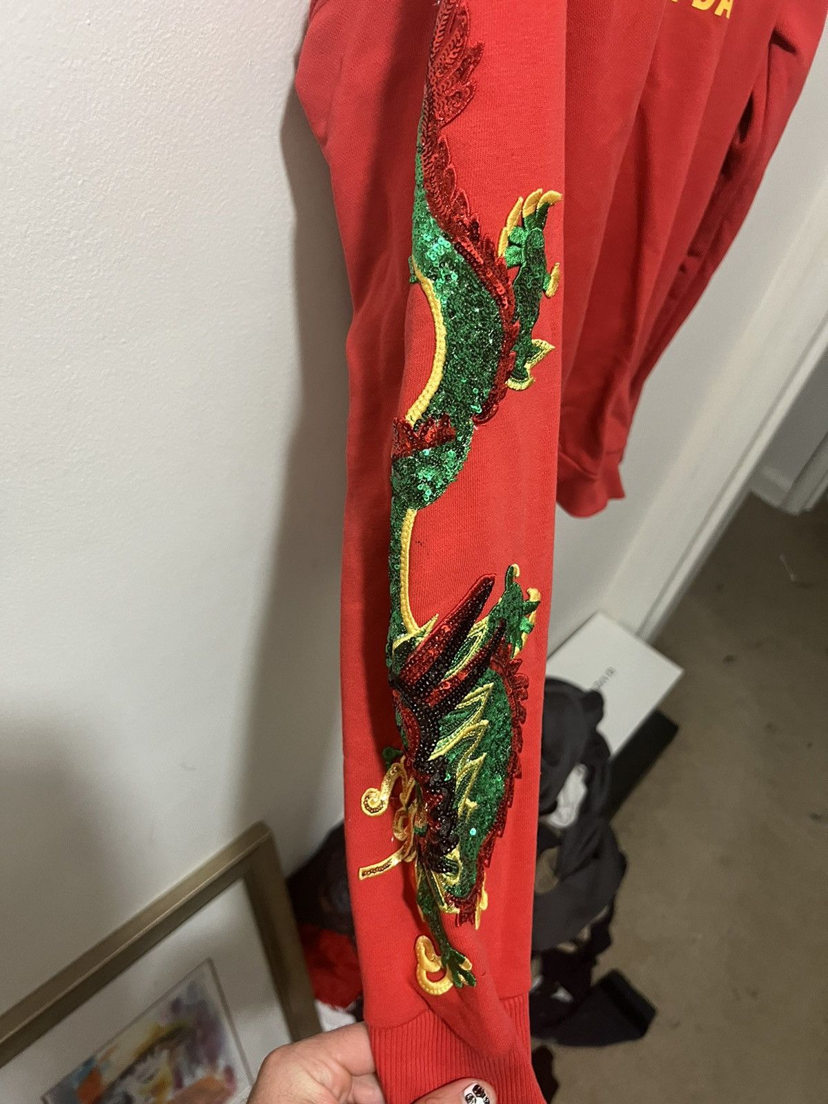 Dapper Dan Dapper Dan Red sequined dragon hoodie sweatshirt Size US L / EU 52-54 / 3 - 3 Thumbnail