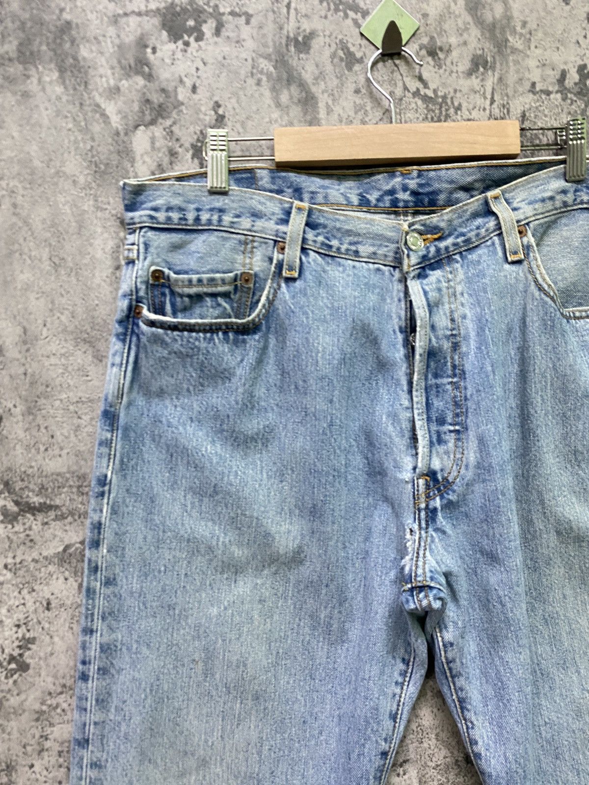 Levi's × Vintage Vintage 90s LEVIS 501 Distressed Jeans - L75 Size US 35 - 4 Thumbnail