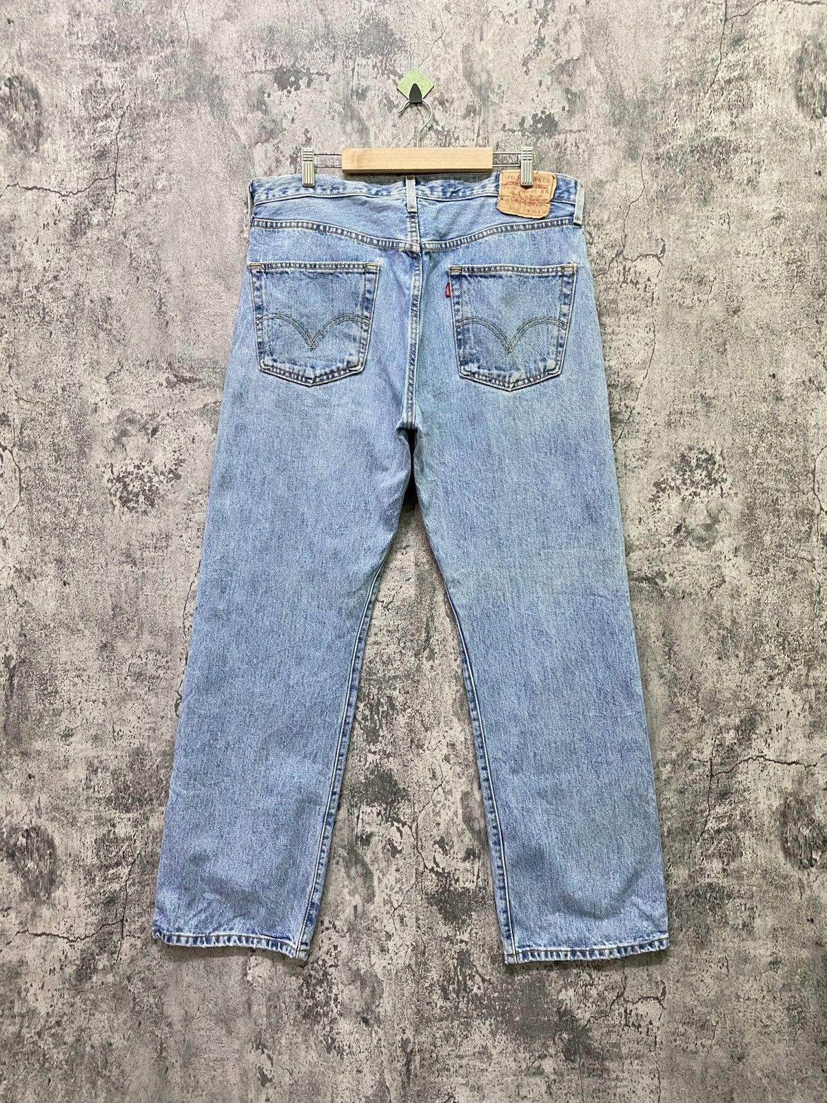 Levi's × Vintage Vintage 90s LEVIS 501 Distressed Jeans - L75 Size US 35 - 2 Thumbnail