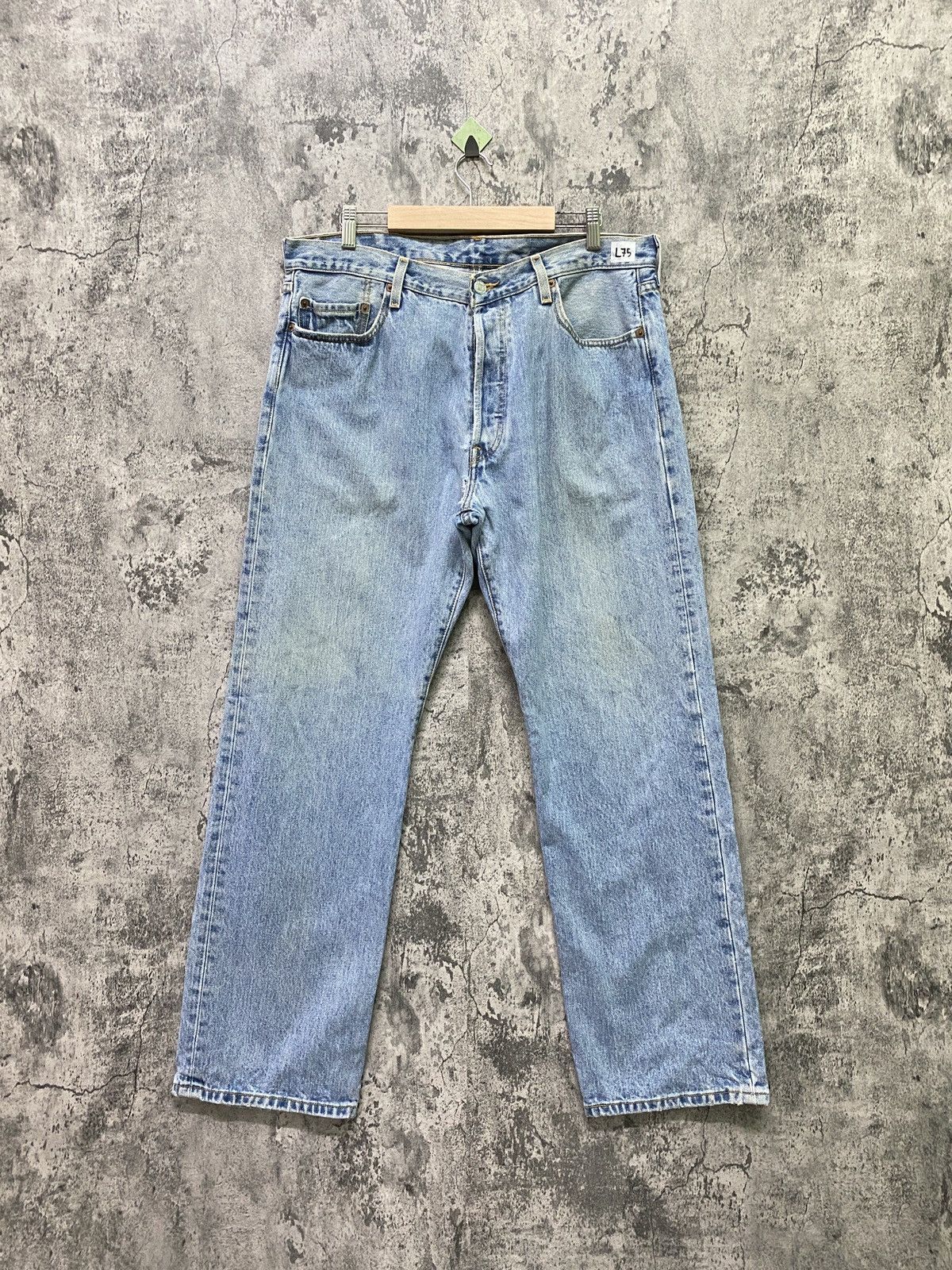 Levi's × Vintage Vintage 90s LEVIS 501 Distressed Jeans - L75 Size US 35 - 1 Thumbnail