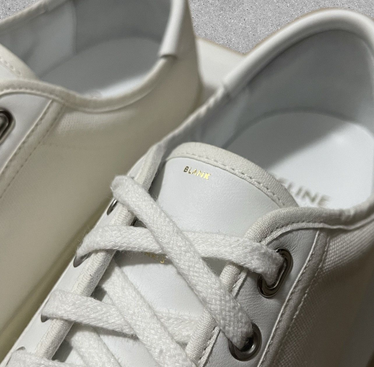 Celine × Hedi Slimane CELINE BY HEDI SLIMANE “SS20 LOW LACE UP BLANK” Size US 8.5 / EU 41-42 - 3 Thumbnail