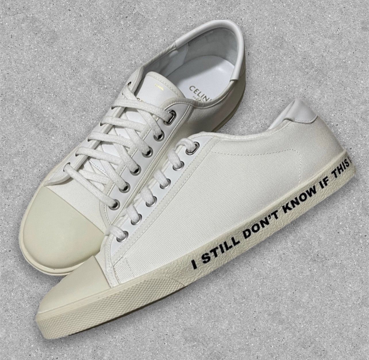 Celine × Hedi Slimane CELINE BY HEDI SLIMANE “SS20 LOW LACE UP BLANK” Size US 8.5 / EU 41-42 - 1 Thumbnail