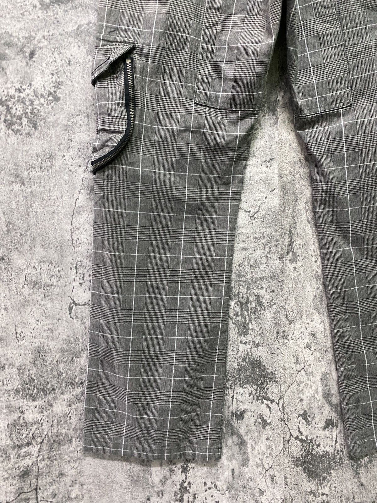 Japanese Brand 31040=SKKONE Cargo Multipocket Checked Bondage Style Pant Size US 34 / EU 50 - 13 Thumbnail