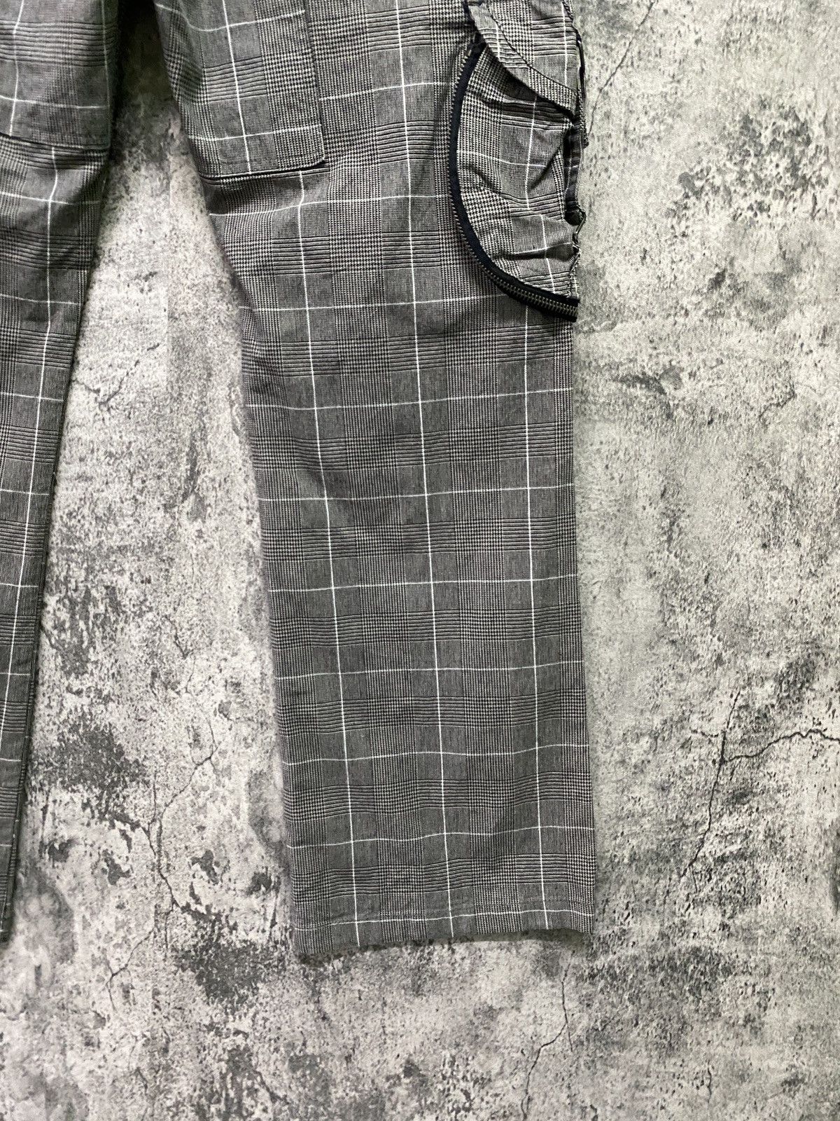 Japanese Brand 31040=SKKONE Cargo Multipocket Checked Bondage Style Pant Size US 34 / EU 50 - 12 Thumbnail