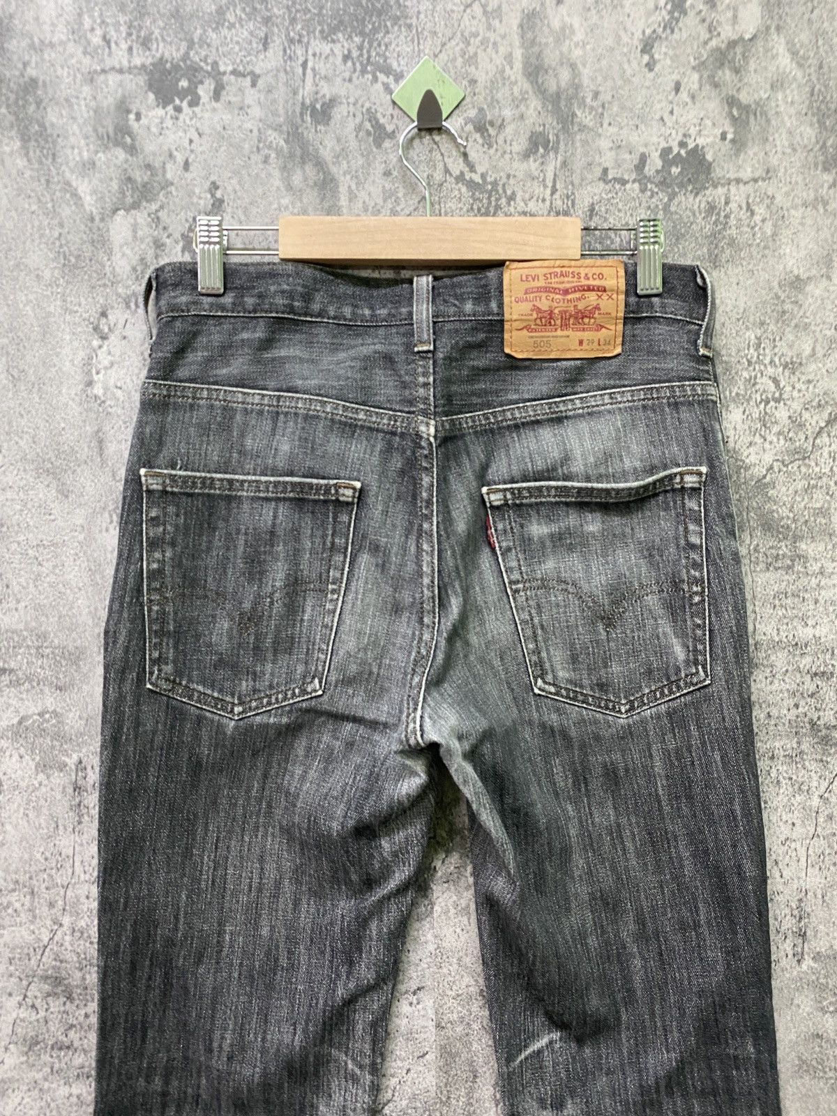 Levi's Vintage 90s 505 Levi's Black Faded Denim Jeans Size US 28 / EU 44 - 12 Thumbnail