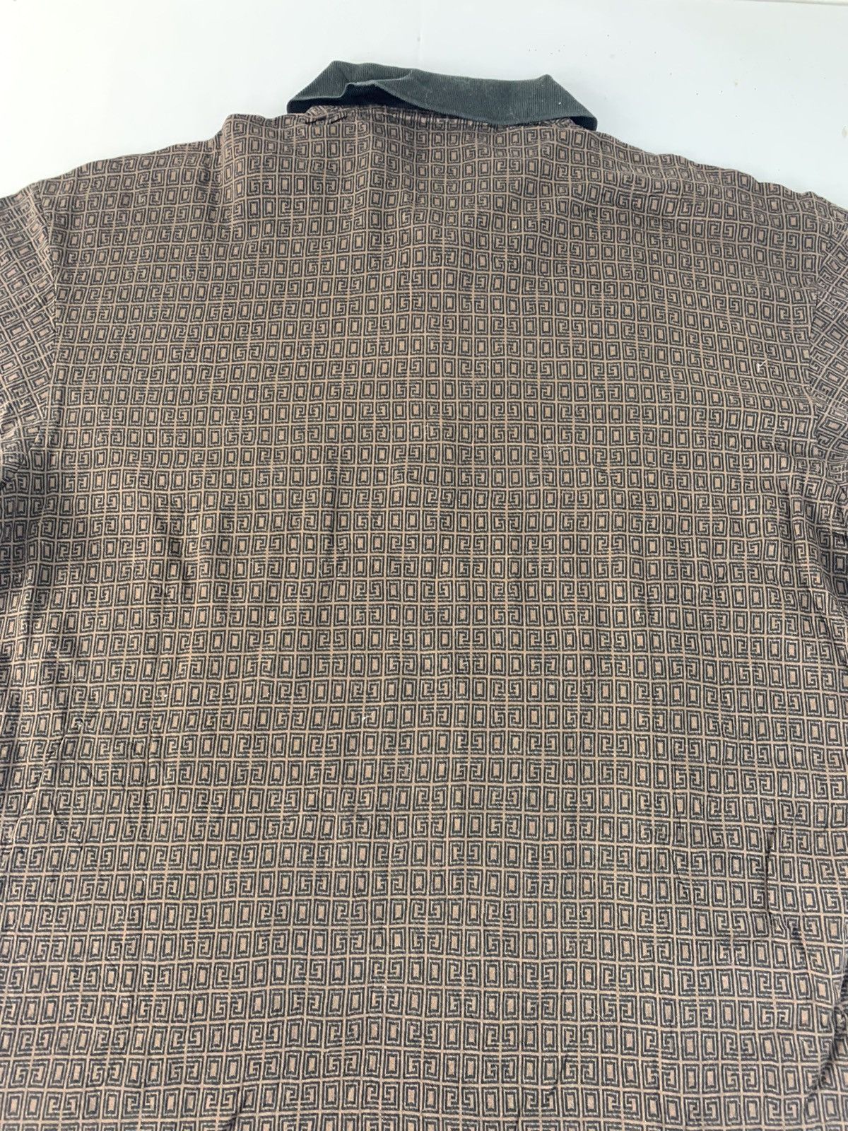 Vintage Nova Check Monogram Pocket Long sleeve Polo Tee D515 Size US L / EU 52-54 / 3 - 4 Thumbnail