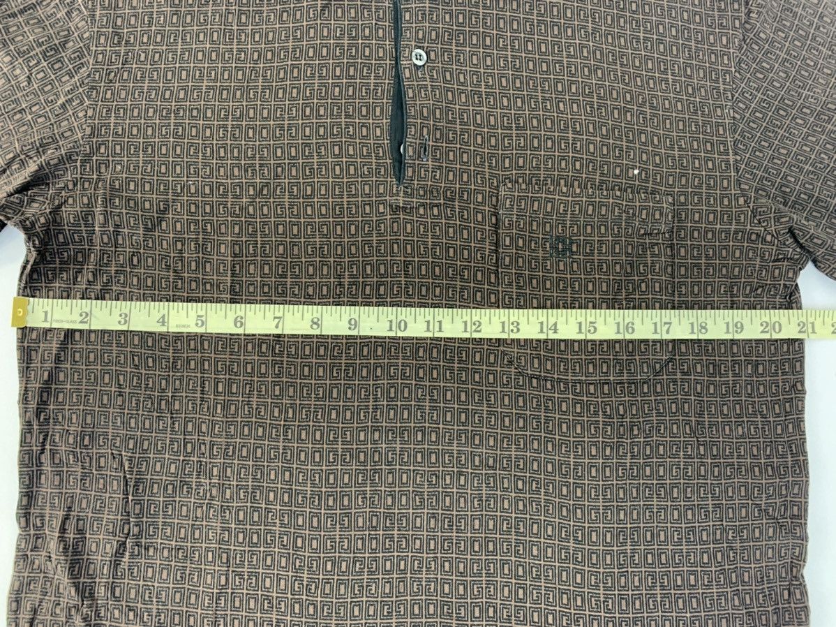 Vintage Nova Check Monogram Pocket Long sleeve Polo Tee D515 Size US L / EU 52-54 / 3 - 7 Thumbnail