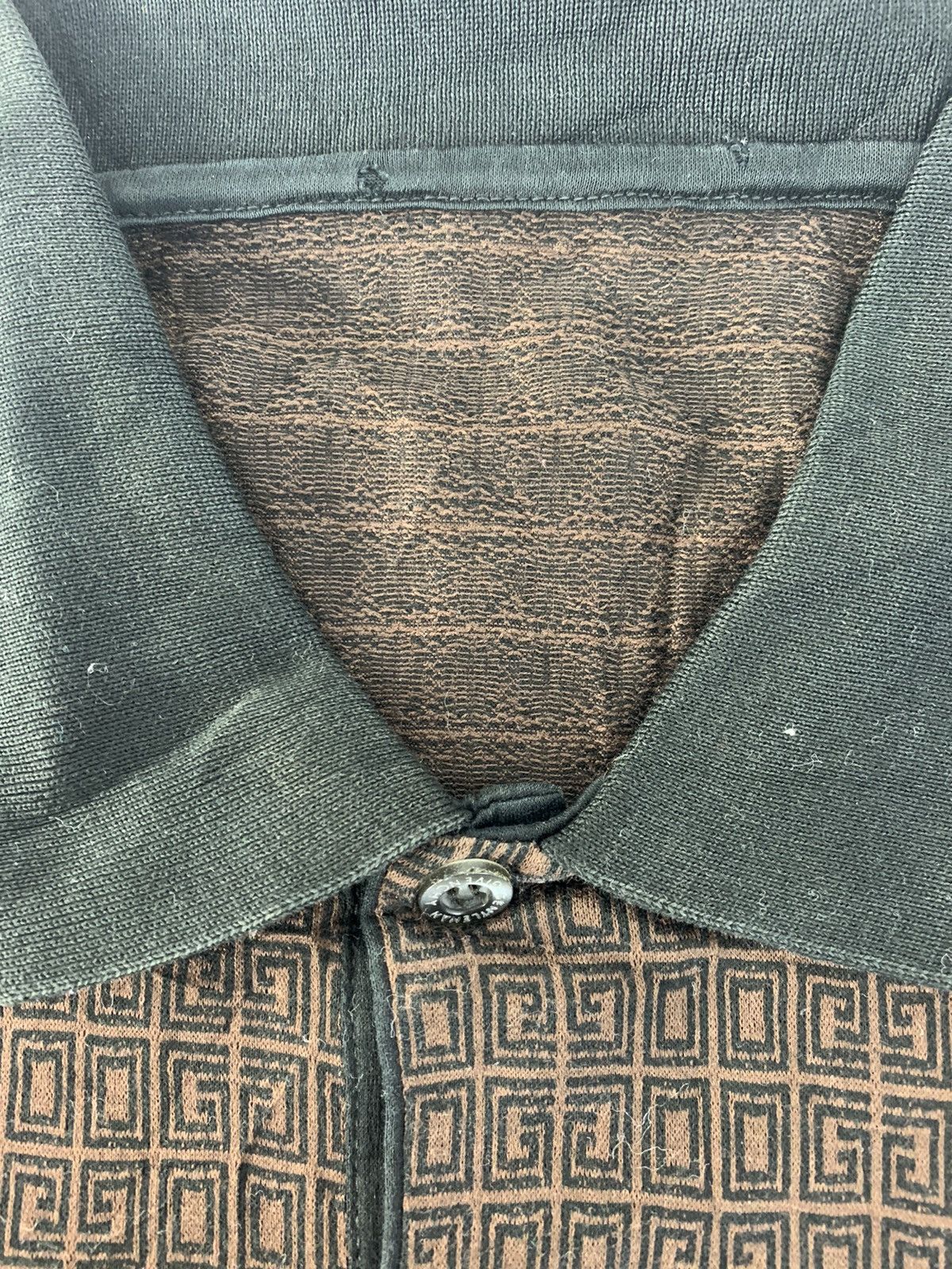 Vintage Nova Check Monogram Pocket Long sleeve Polo Tee D515 Size US L / EU 52-54 / 3 - 6 Thumbnail
