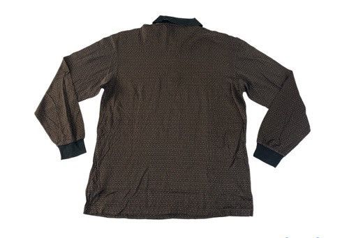 Vintage Nova Check Monogram Pocket Long sleeve Polo Tee D515 Size US L / EU 52-54 / 3 - 2 Thumbnail