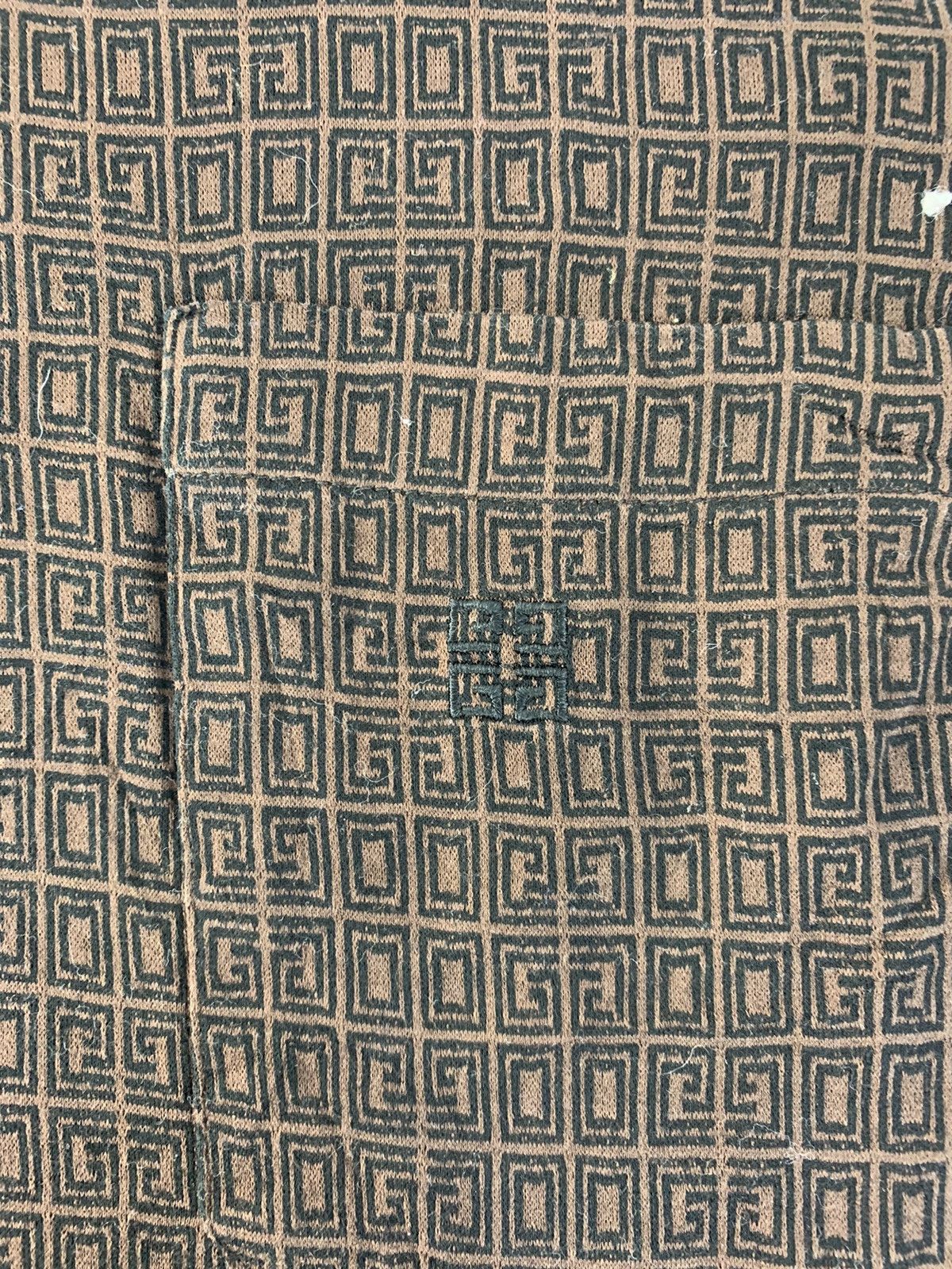 Vintage Nova Check Monogram Pocket Long sleeve Polo Tee D515 Size US L / EU 52-54 / 3 - 5 Thumbnail