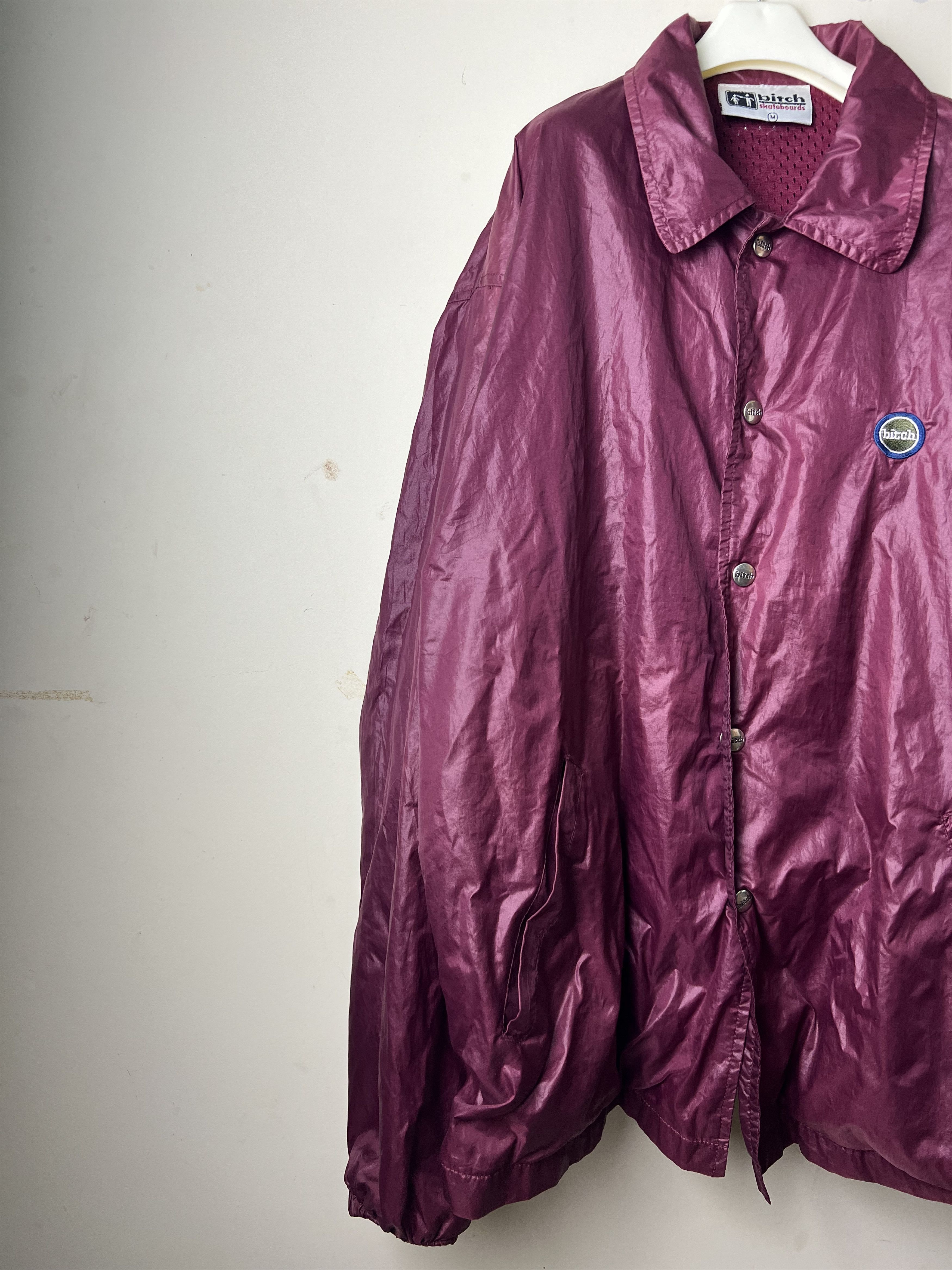 Girl Skateboards 🔥Maroon Vintage Bitch Skateboards Button Jackets Size US L / EU 52-54 / 3 - 4 Thumbnail