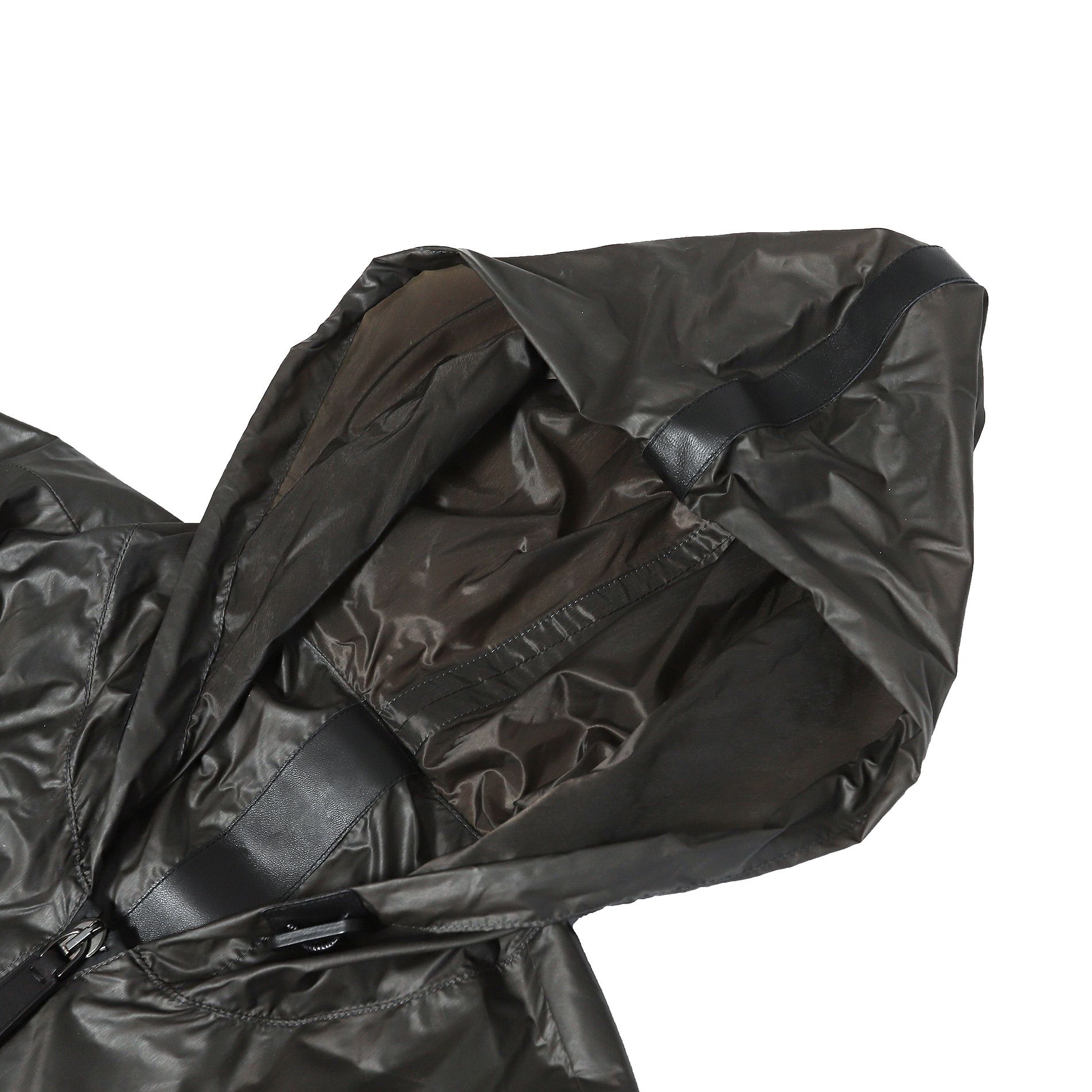 Berluti × Haider Ackermann FW18 Black Gray Windbreaker with Leather Details Size US S / EU 44-46 / 1 - 3 Thumbnail