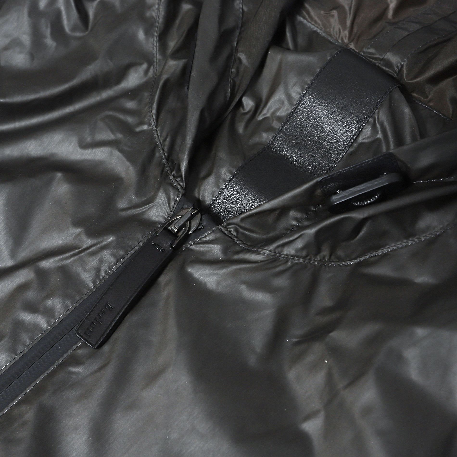 Berluti × Haider Ackermann FW18 Black Gray Windbreaker with Leather Details Size US S / EU 44-46 / 1 - 5 Thumbnail