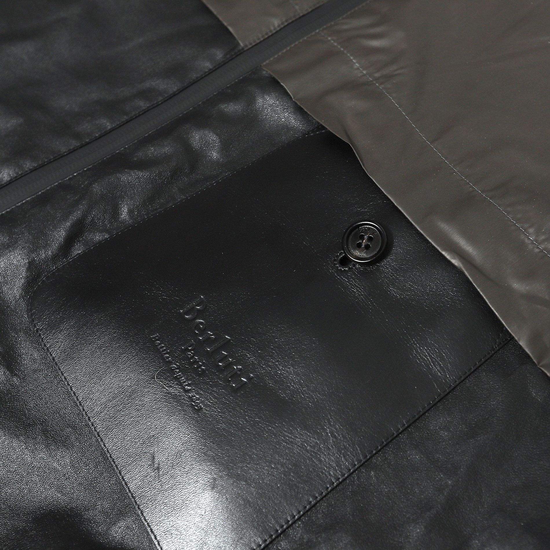 Berluti × Haider Ackermann FW18 Black Gray Windbreaker with Leather Details Size US S / EU 44-46 / 1 - 6 Thumbnail