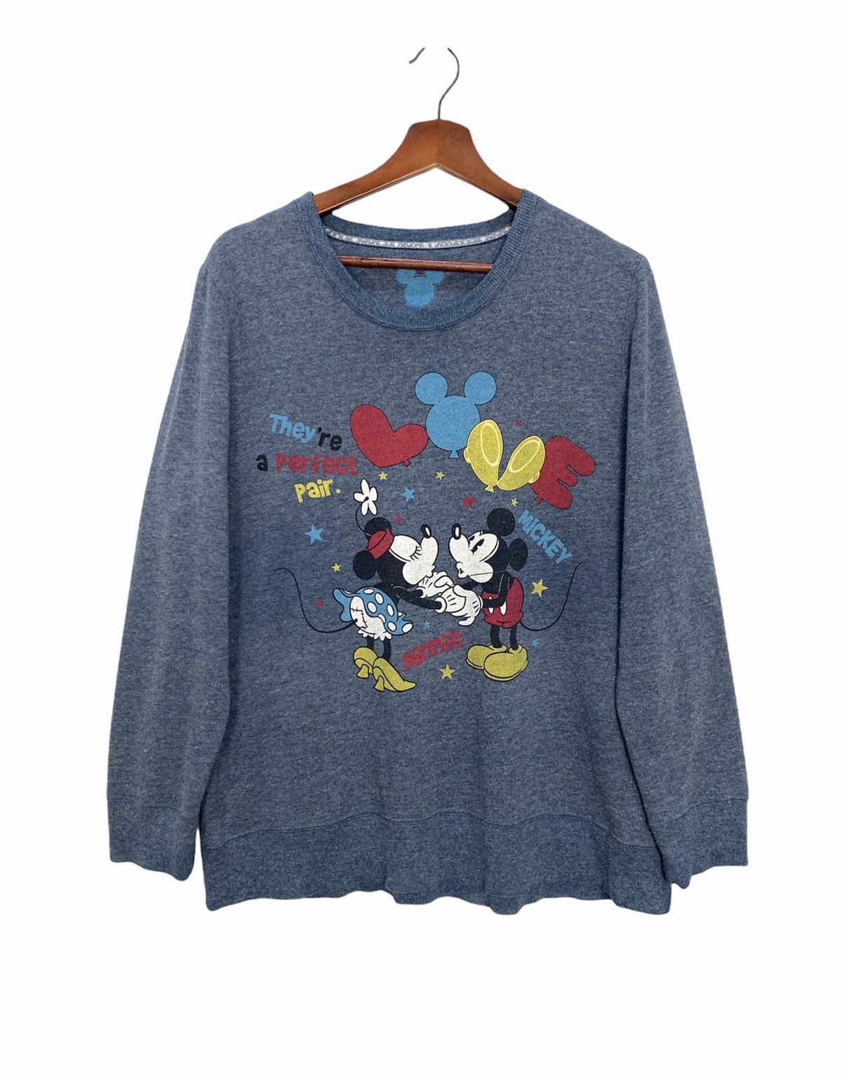 Disney × Japanese Brand × Mickey Mouse DISNEY MICKEY MOUSE MINNIE BigLogo Graphic Print Sweatshirt Size US M / EU 48-50 / 2 - 1 Thumbnail