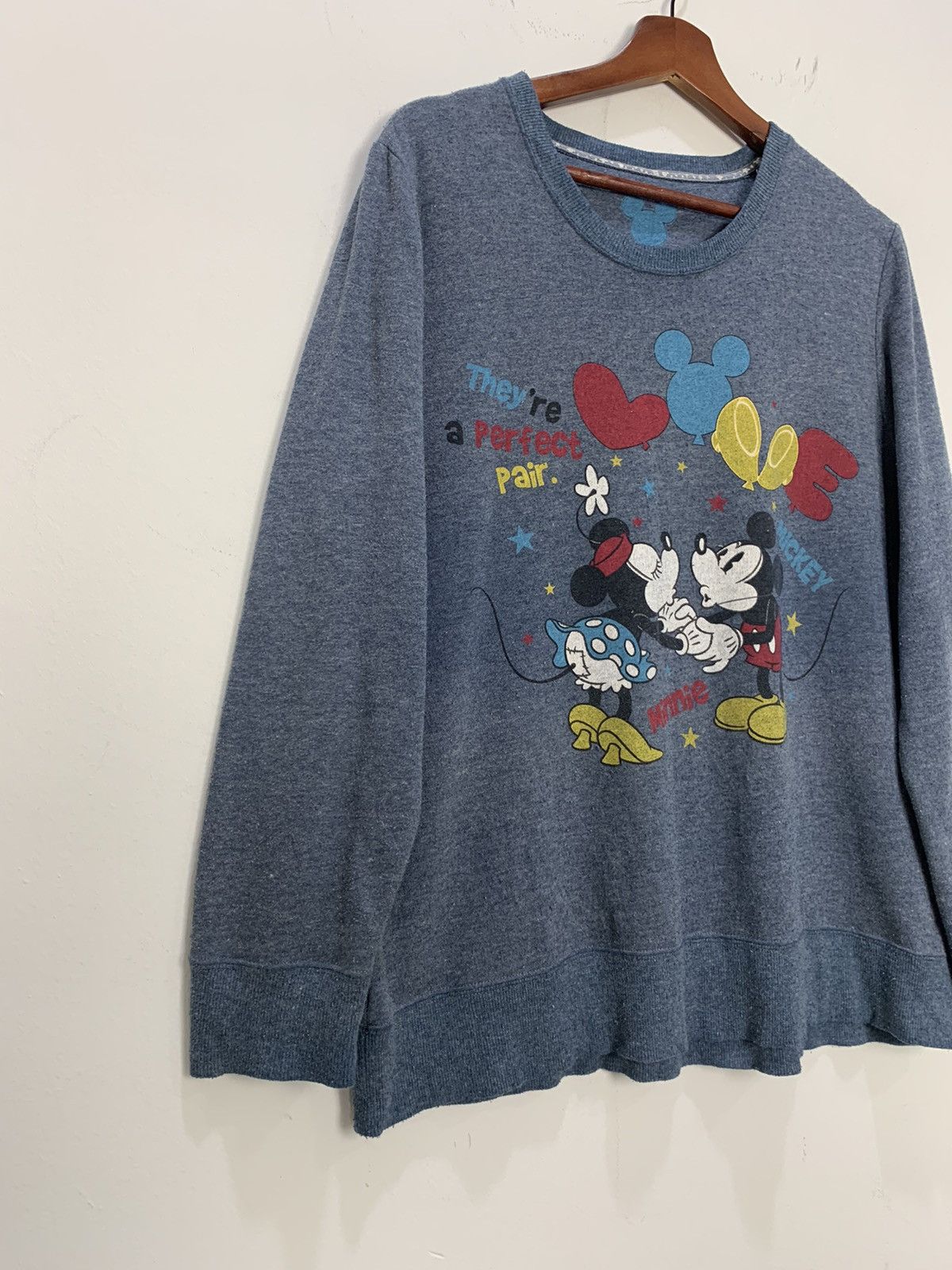 Disney × Japanese Brand × Mickey Mouse DISNEY MICKEY MOUSE MINNIE BigLogo Graphic Print Sweatshirt Size US M / EU 48-50 / 2 - 5 Thumbnail