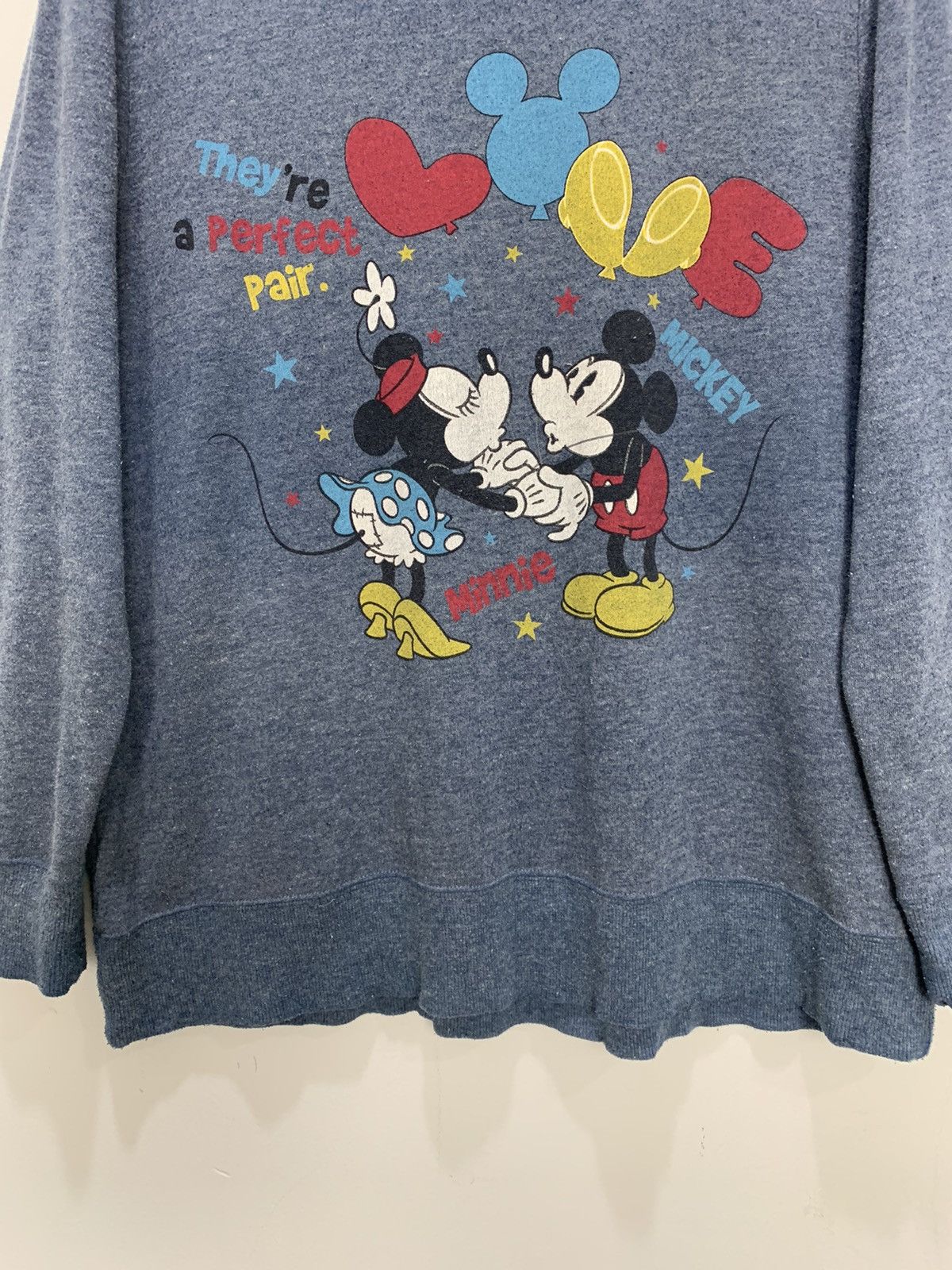 Disney × Japanese Brand × Mickey Mouse DISNEY MICKEY MOUSE MINNIE BigLogo Graphic Print Sweatshirt Size US M / EU 48-50 / 2 - 4 Thumbnail