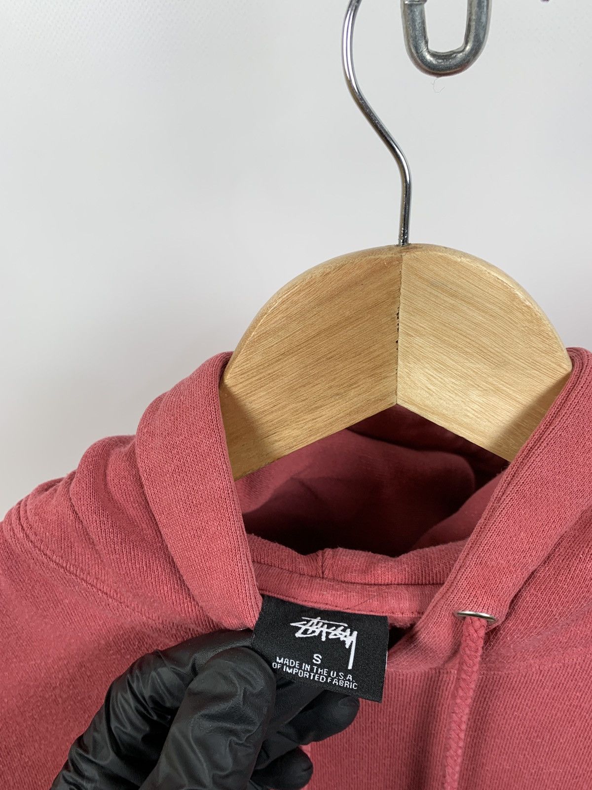 Stussy 00s Vintage Stussy Big Logo Pink Hoodie Size US S / EU 44-46 / 1 - 17 Thumbnail