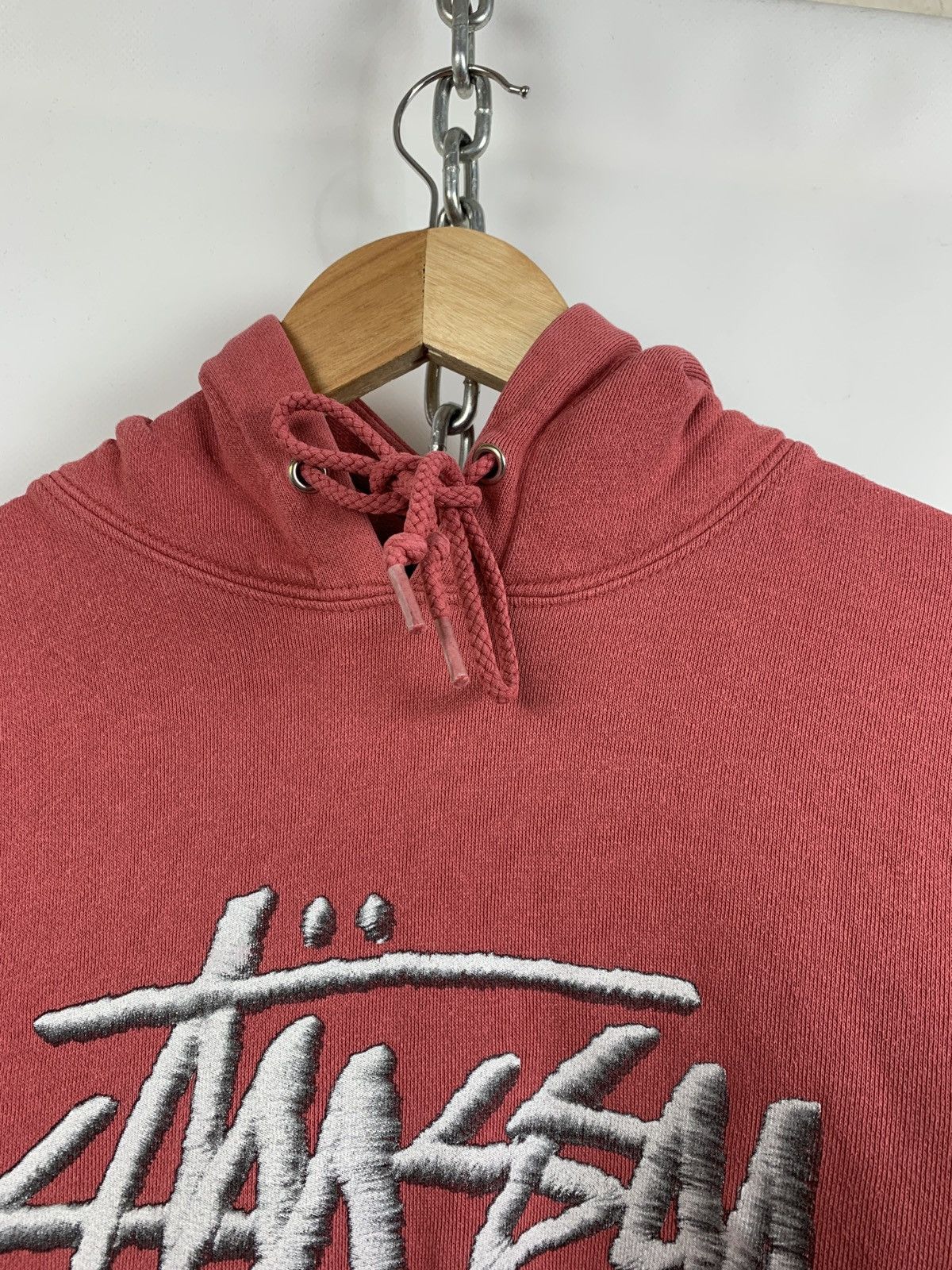Stussy 00s Vintage Stussy Big Logo Pink Hoodie Size US S / EU 44-46 / 1 - 5 Thumbnail