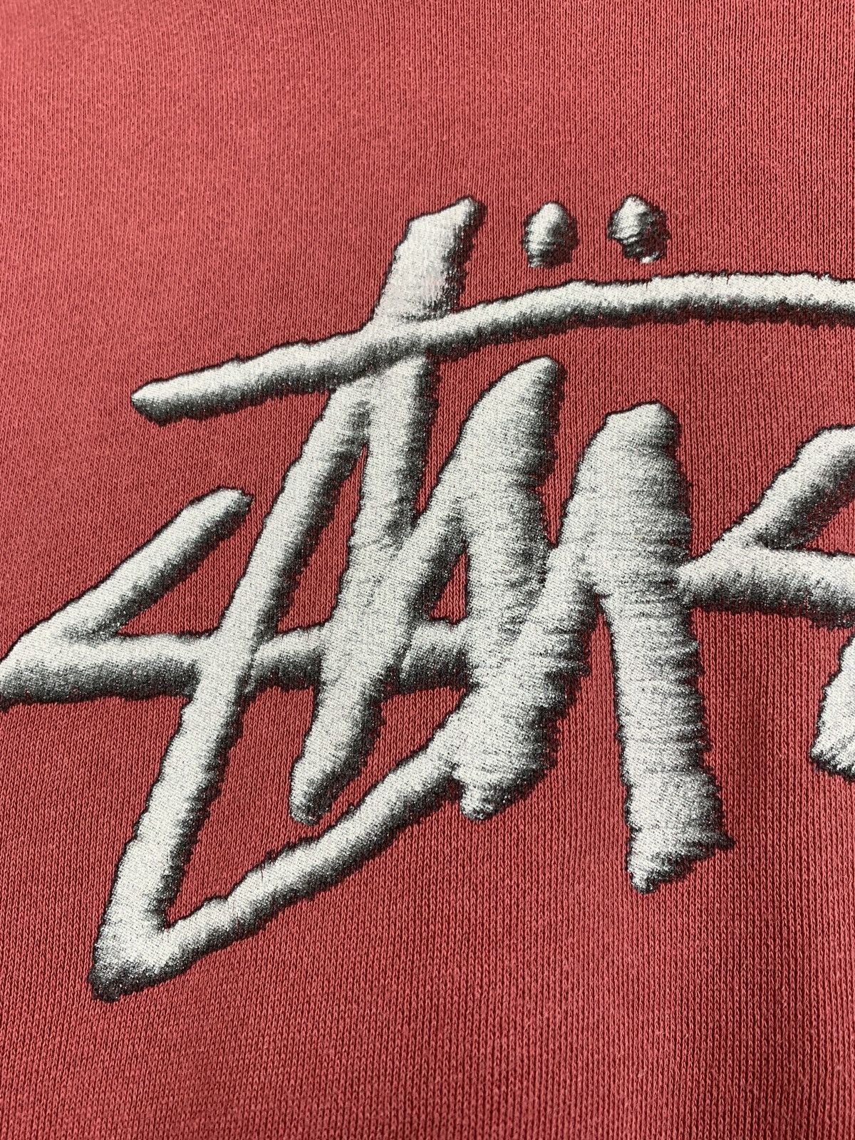 Stussy 00s Vintage Stussy Big Logo Pink Hoodie Size US S / EU 44-46 / 1 - 8 Thumbnail