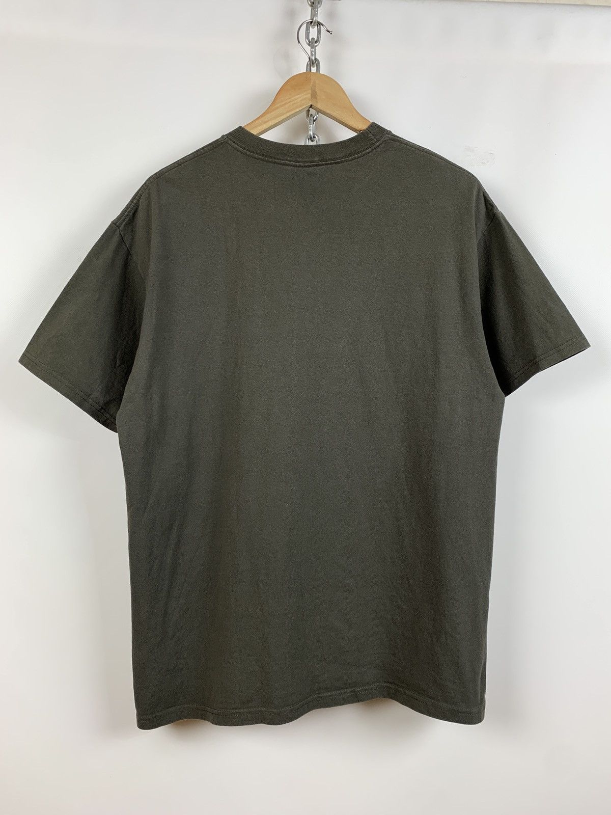 Stussy 00s Vintage Stussy Khaki Big Logo T-Shirt Size US L / EU 52-54 / 3 - 6 Thumbnail