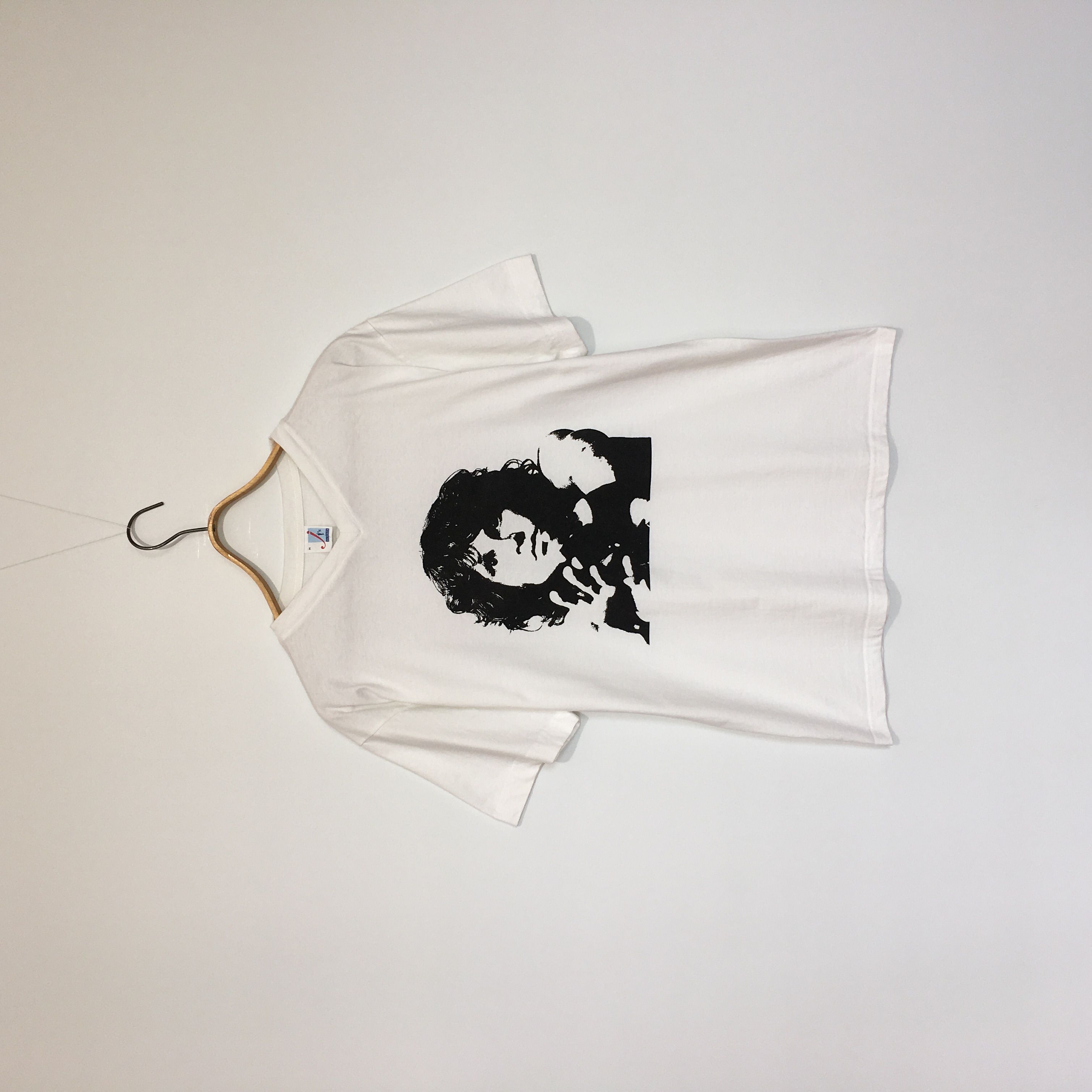 Pre-owned Band Tees X Rock Tees Vintage 2001 The Doors Jim Morrison T-shirt Size M In White