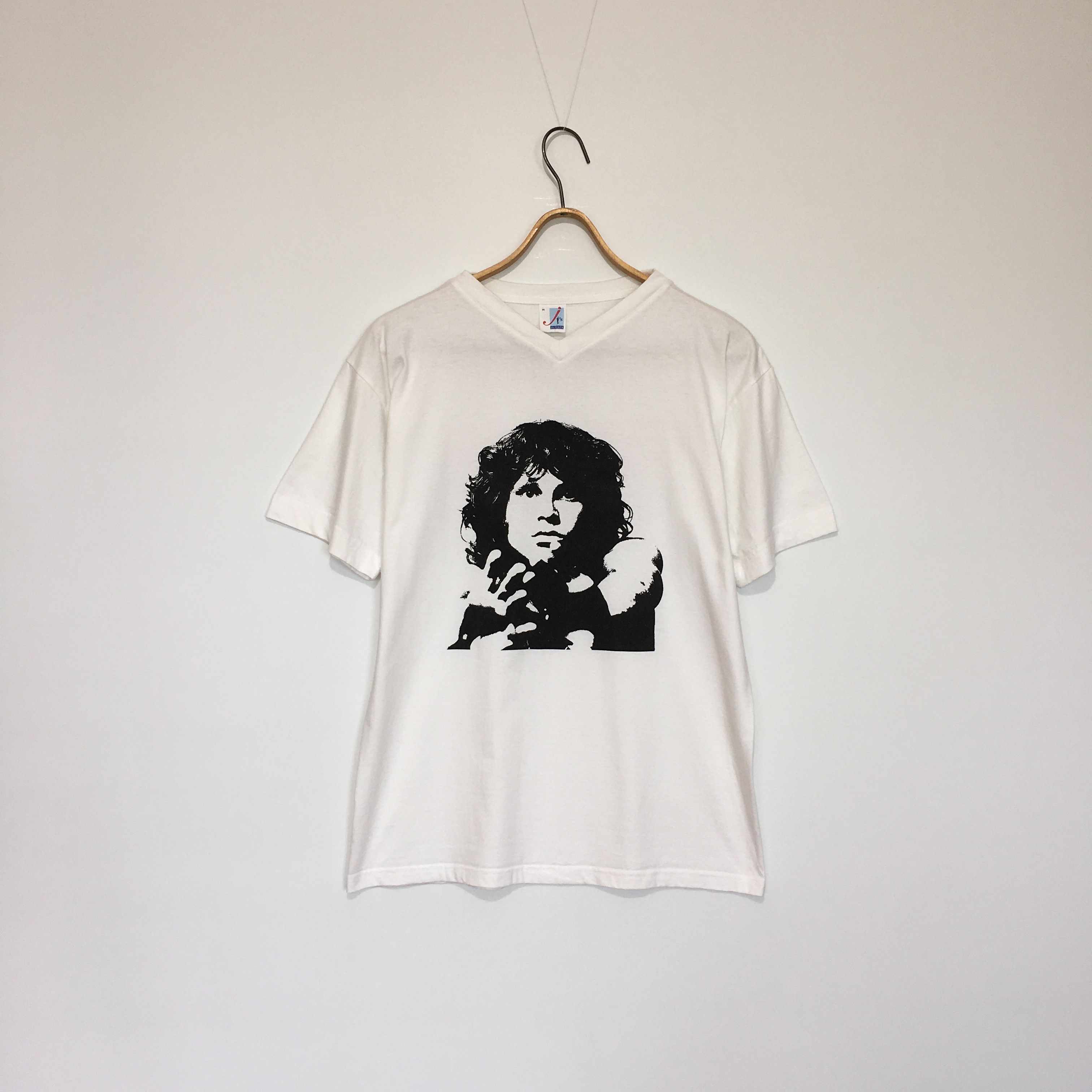 Pre-owned Band Tees X Rock Tees Vintage 2001 The Doors Jim Morrison T-shirt Size M In White