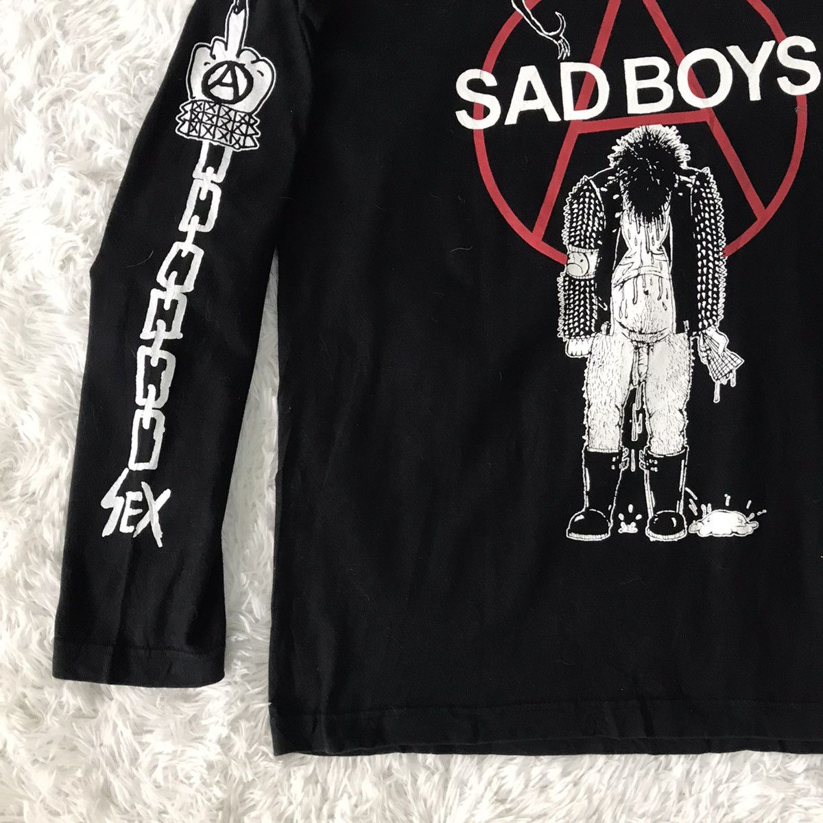 Sad Boys 💥Steals💥Rare Sad Boys Printed Sex Long Sleeve Tee Size US M / EU 48-50 / 2 - 3 Thumbnail